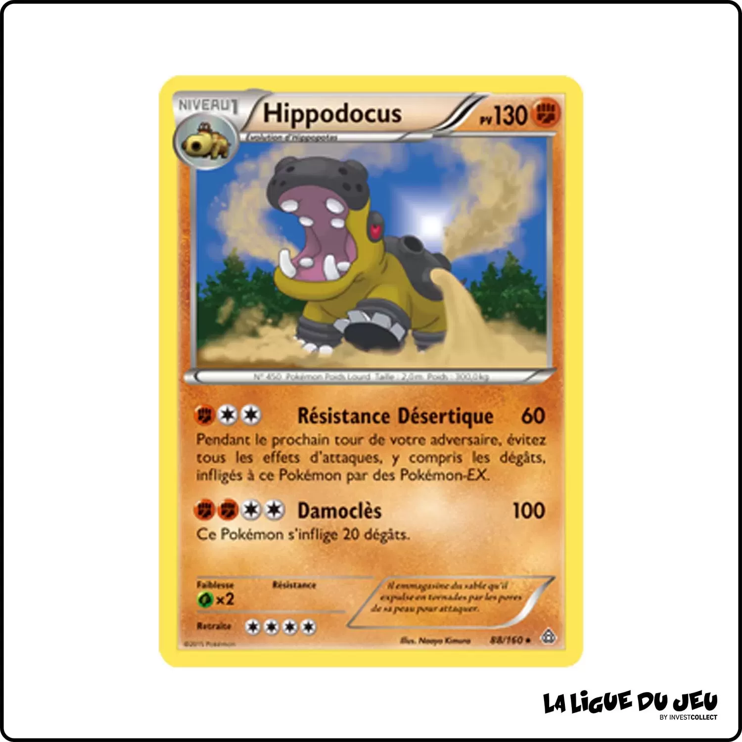 Holo - Pokemon - Primo Choc - Hippodocus 88/160 Pokemon Company - 1