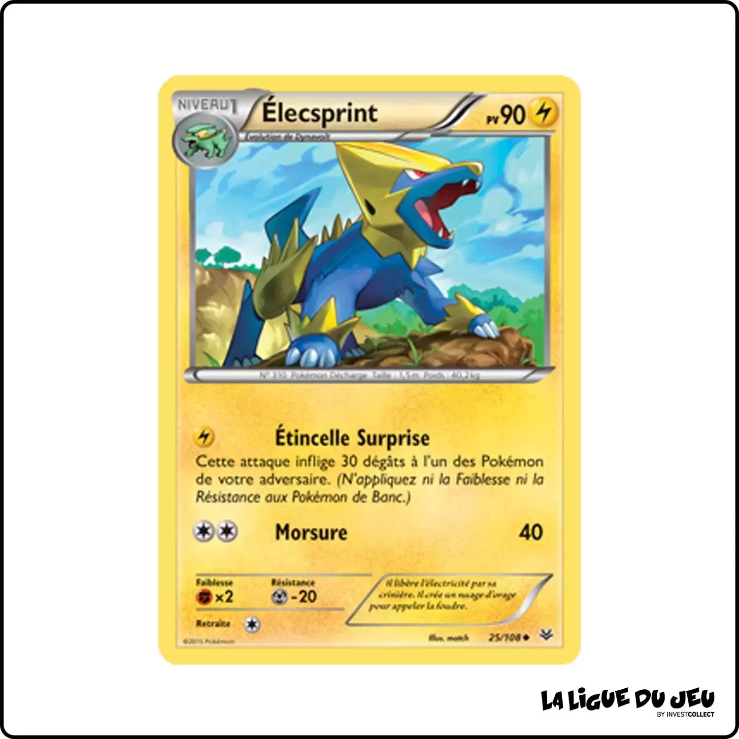 Peu commune - Pokemon - Ciel Rugissant - Élecsprint 25/108 Pokemon Company - 1