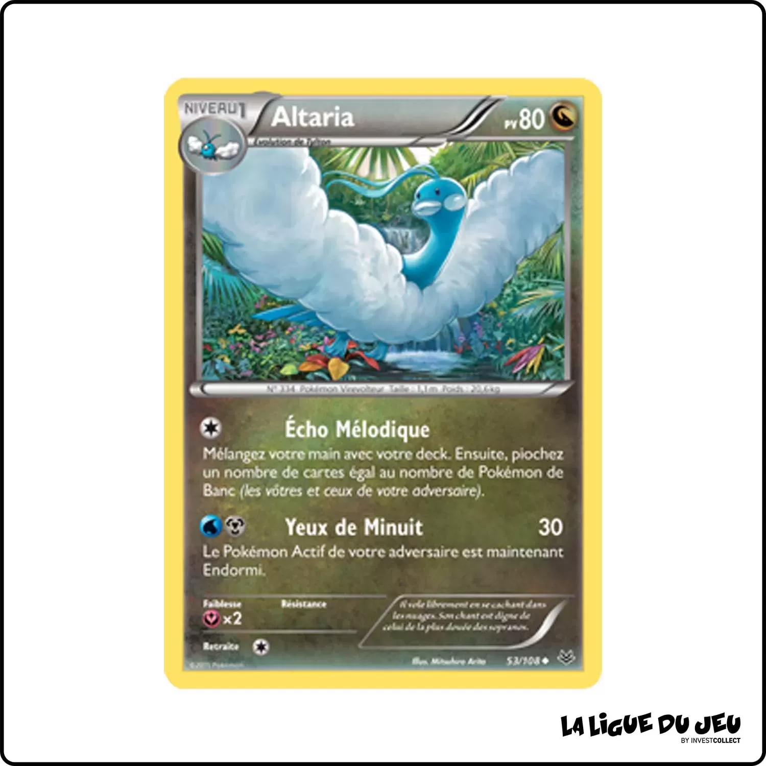 Peu commune - Pokemon - Ciel Rugissant - Altaria 53/108 Pokemon Company - 1