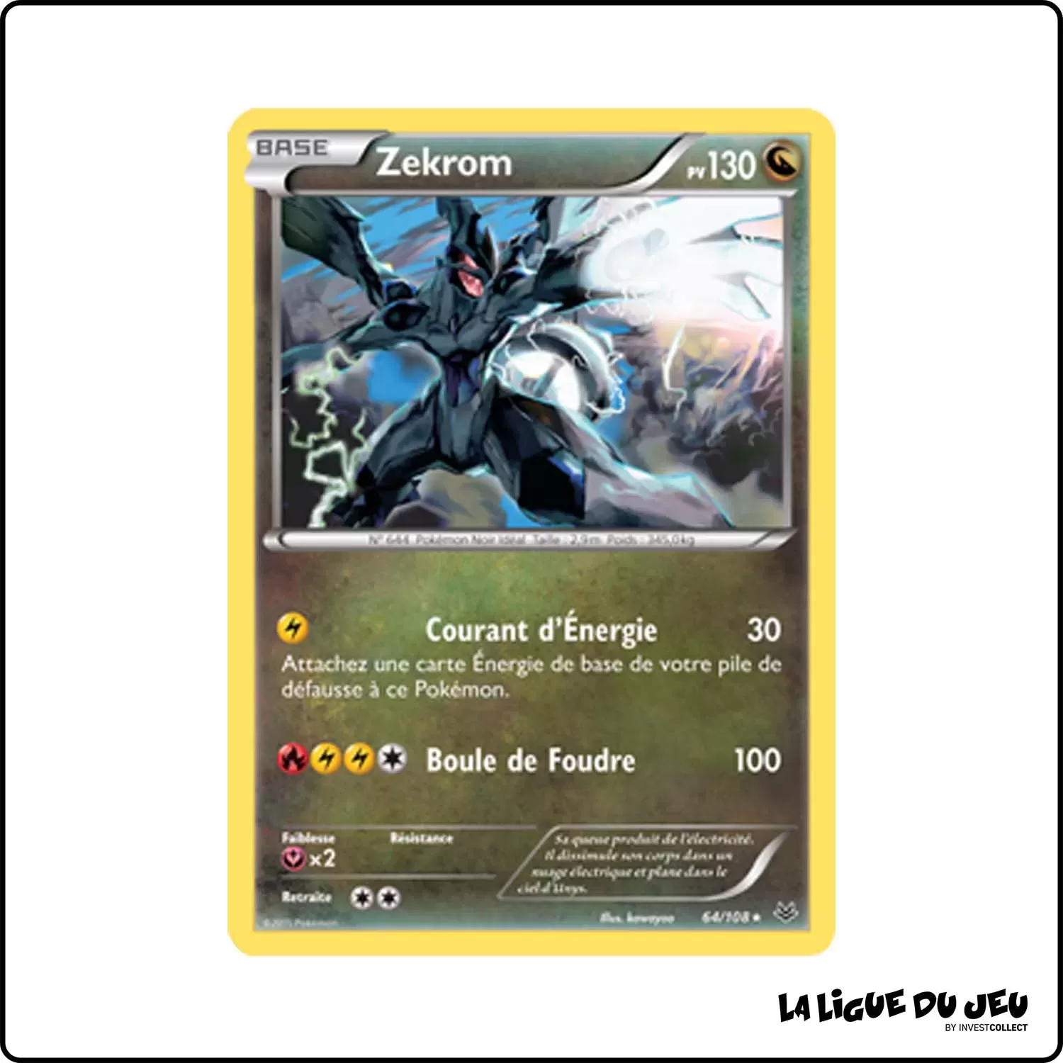 Holo - Pokemon - Ciel Rugissant - Zekrom 64/108 Pokemon Company - 1