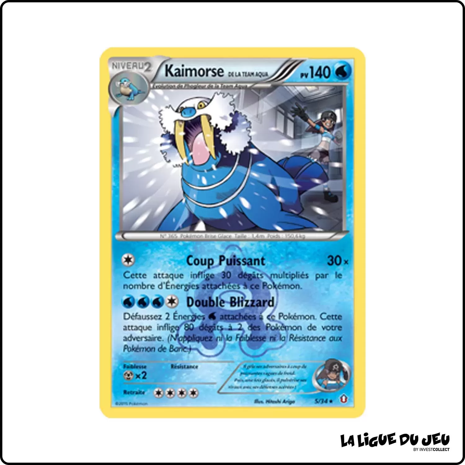 Holo - Pokemon - Double Danger - Kaimorse de la Team Aqua 5/34 Pokemon Company - 1