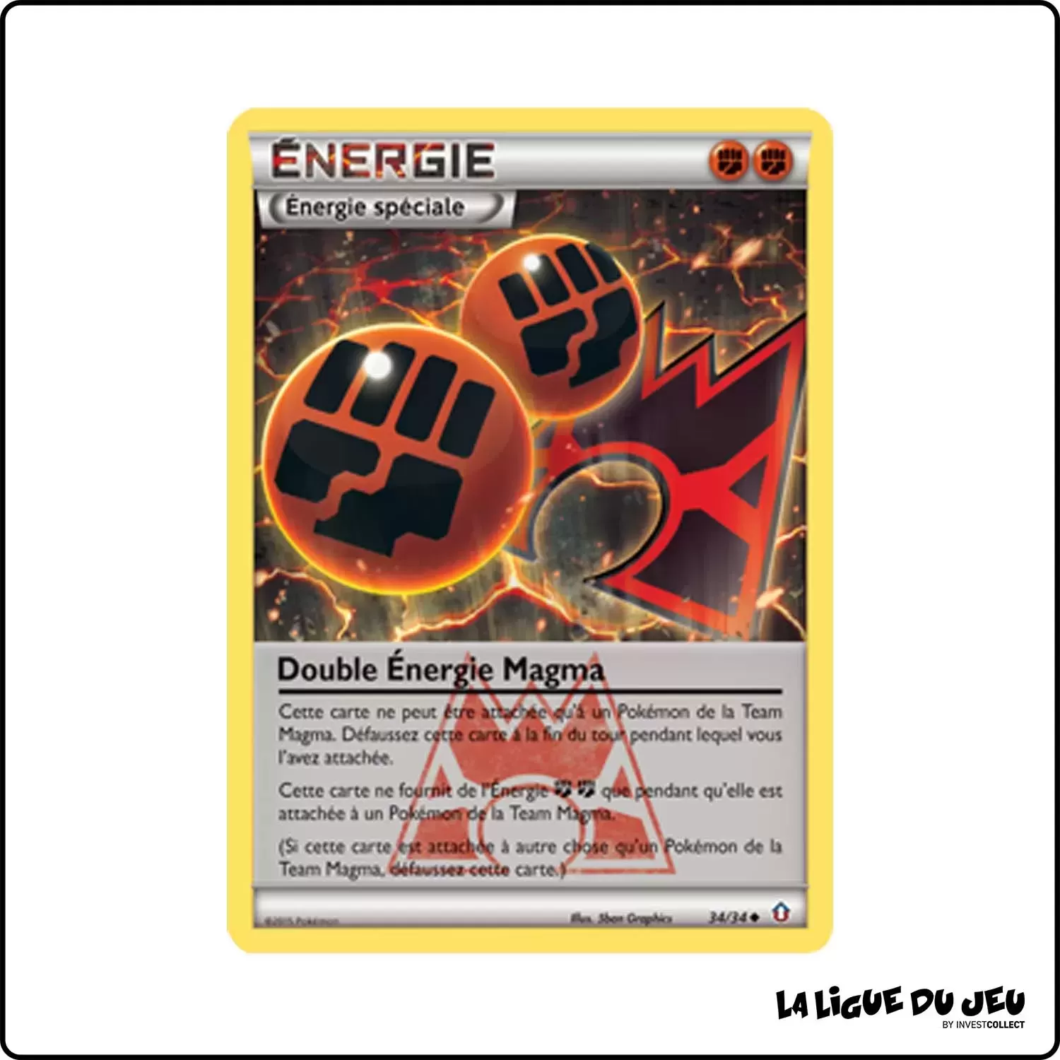 Peu commune - Pokemon - Double Danger - Double Énergie Magma 34/34 Pokemon Company - 1