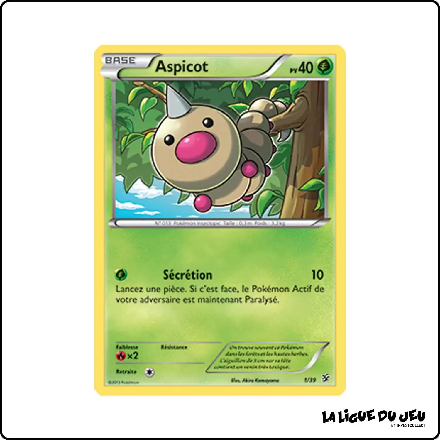 Commune - Pokemon - XY Bienvenue à Kalos - Aspicot 1/39 Pokemon Company - 1