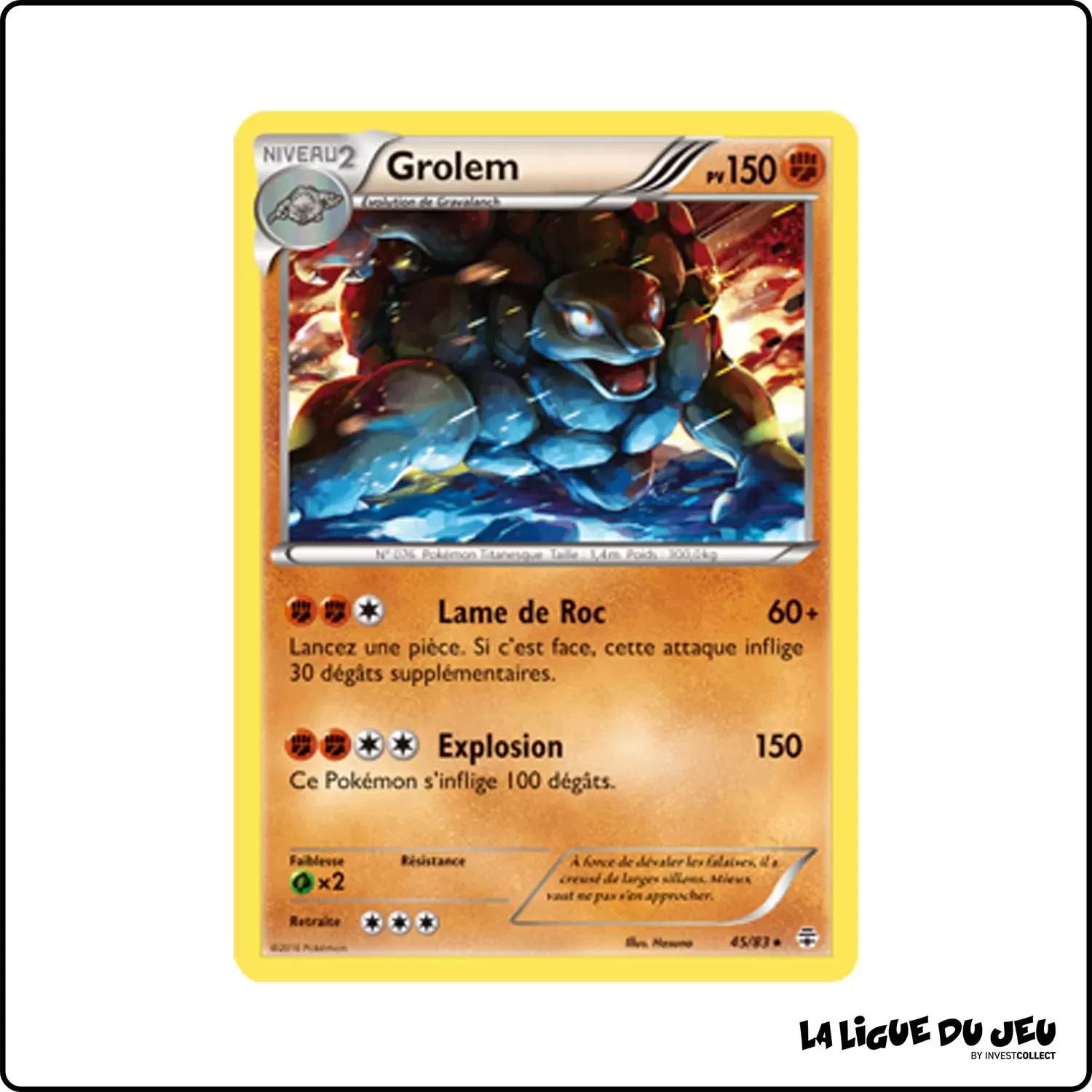 Holo - Pokemon - Générations - Grolem 45/83 Pokemon Company - 1