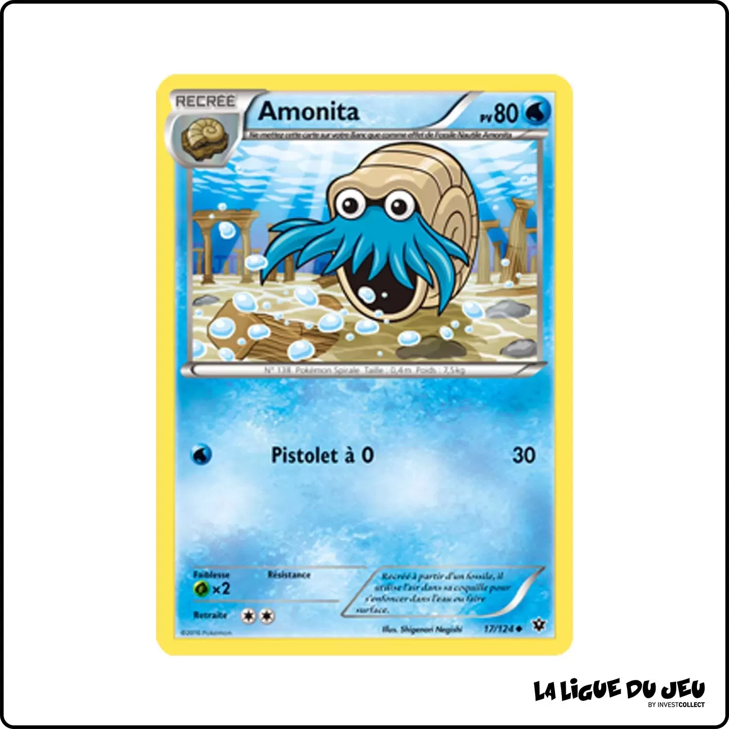 Peu commune - Pokemon - Impact des Destins - Amonita 17/125 Pokemon Company - 1