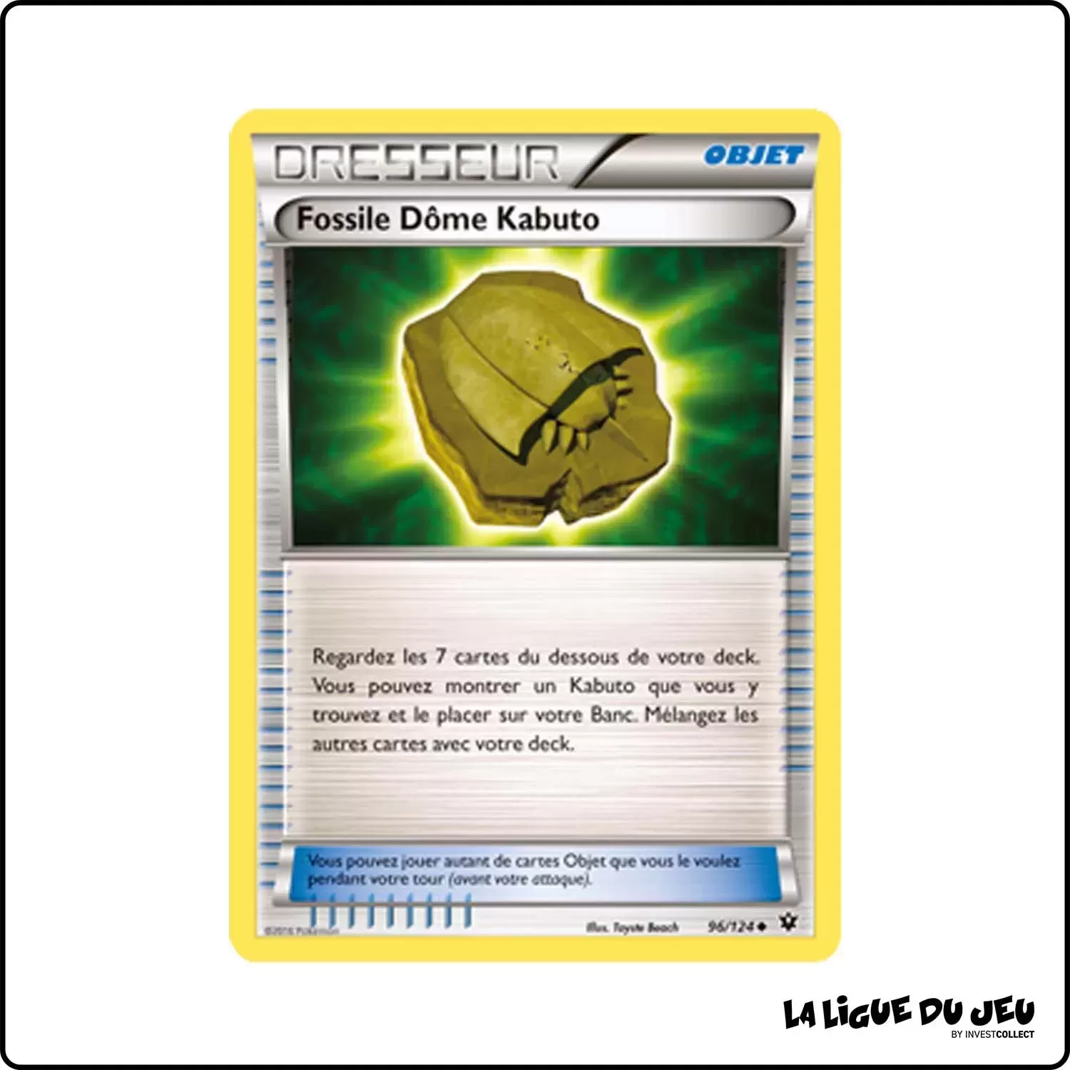 Peu commune - Pokemon - Impact des Destins - Fossile Dôme Kabuto 96/125 Pokemon Company - 1