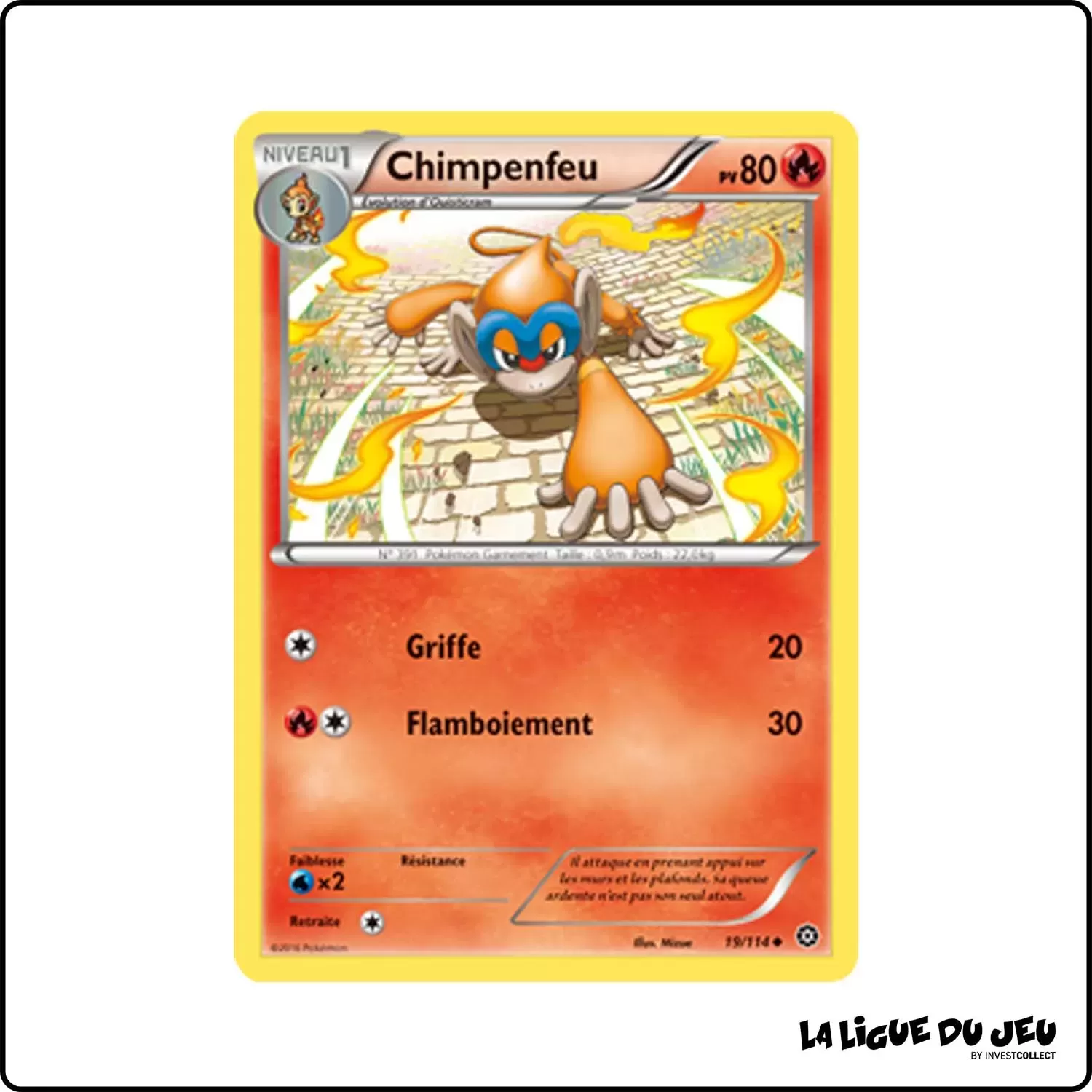 Peu commune - Pokemon - Offensive Vapeur - Chimpenfeu 19/116 Pokemon Company - 1