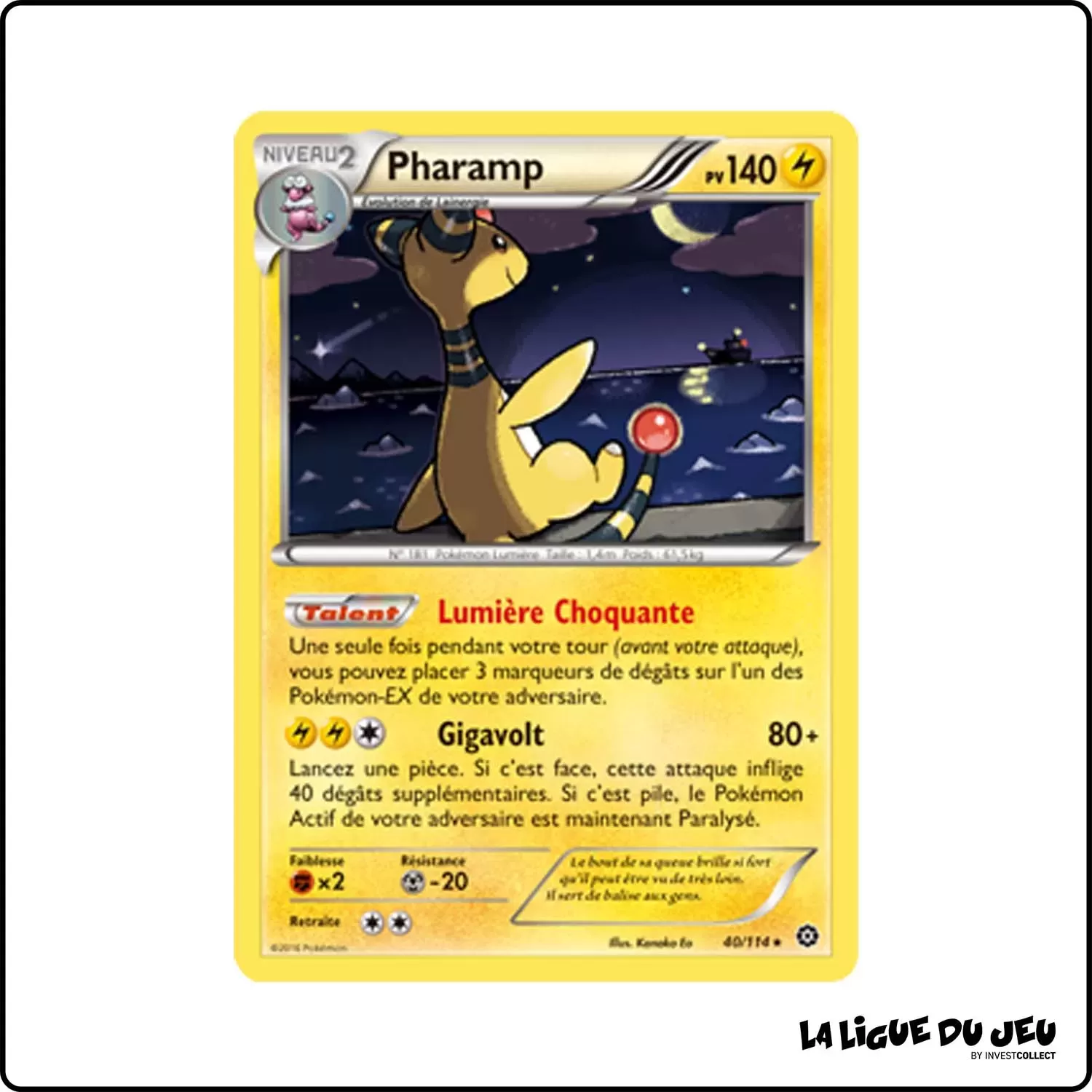 Holo - Pokemon - Offensive Vapeur - Pharamp 40/116 Pokemon Company - 1