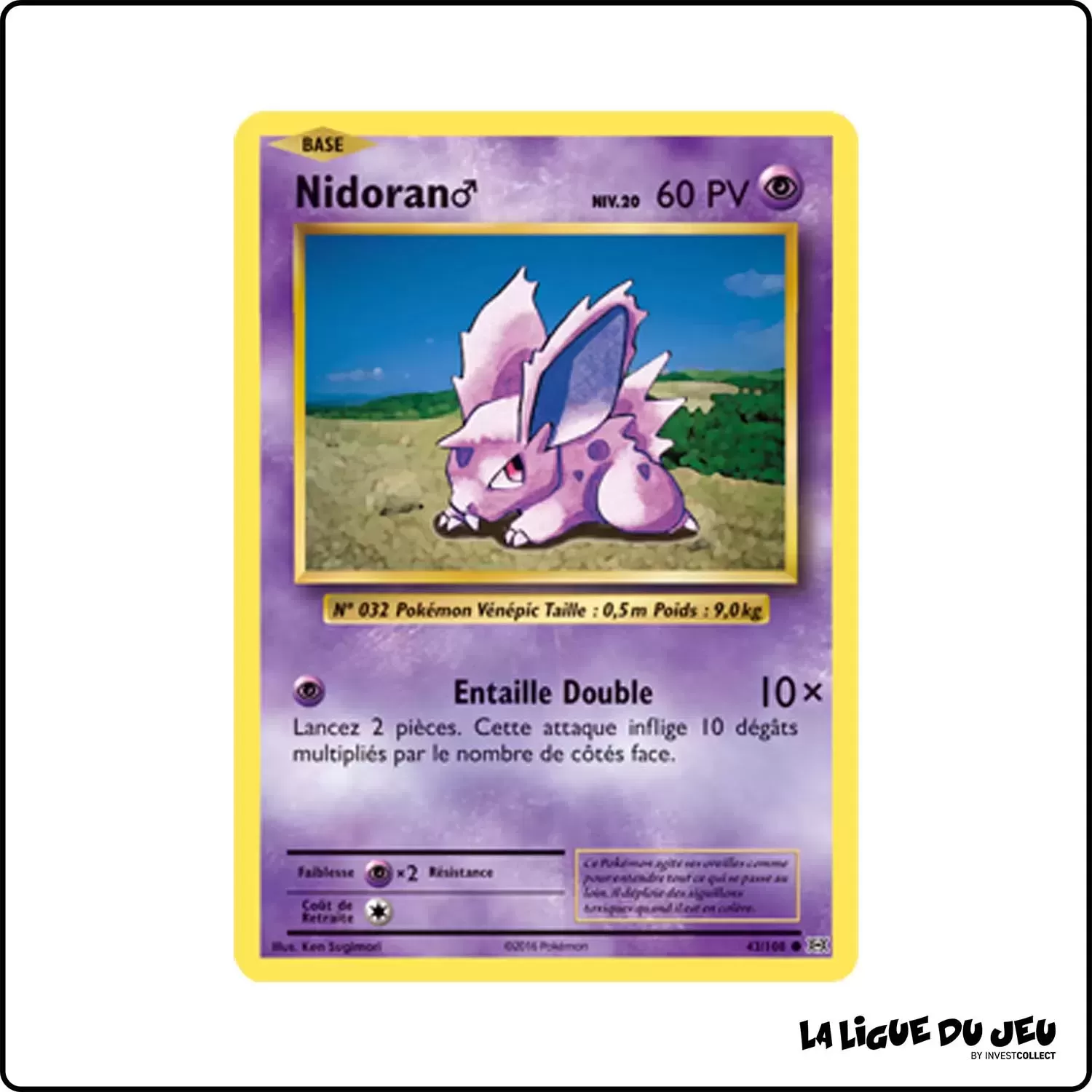 Commune - Pokemon - Évolutions - Nidoran♂ 43/113 Pokemon Company - 1