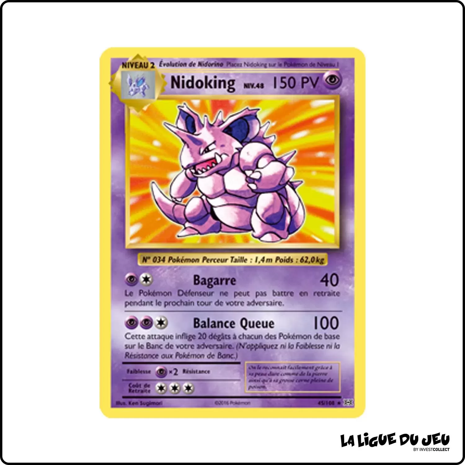 Holo - Pokemon - Évolutions - Nidoking 45/113 Pokemon Company - 1