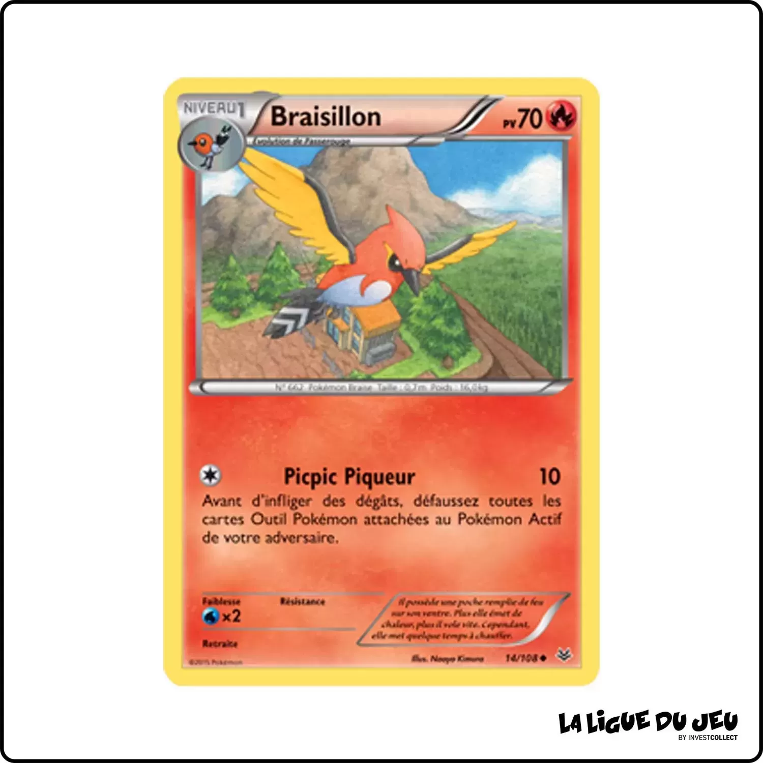 Peu commune - Pokemon - Ciel Rugissant - Braisillon 14/108 Pokemon Company - 1