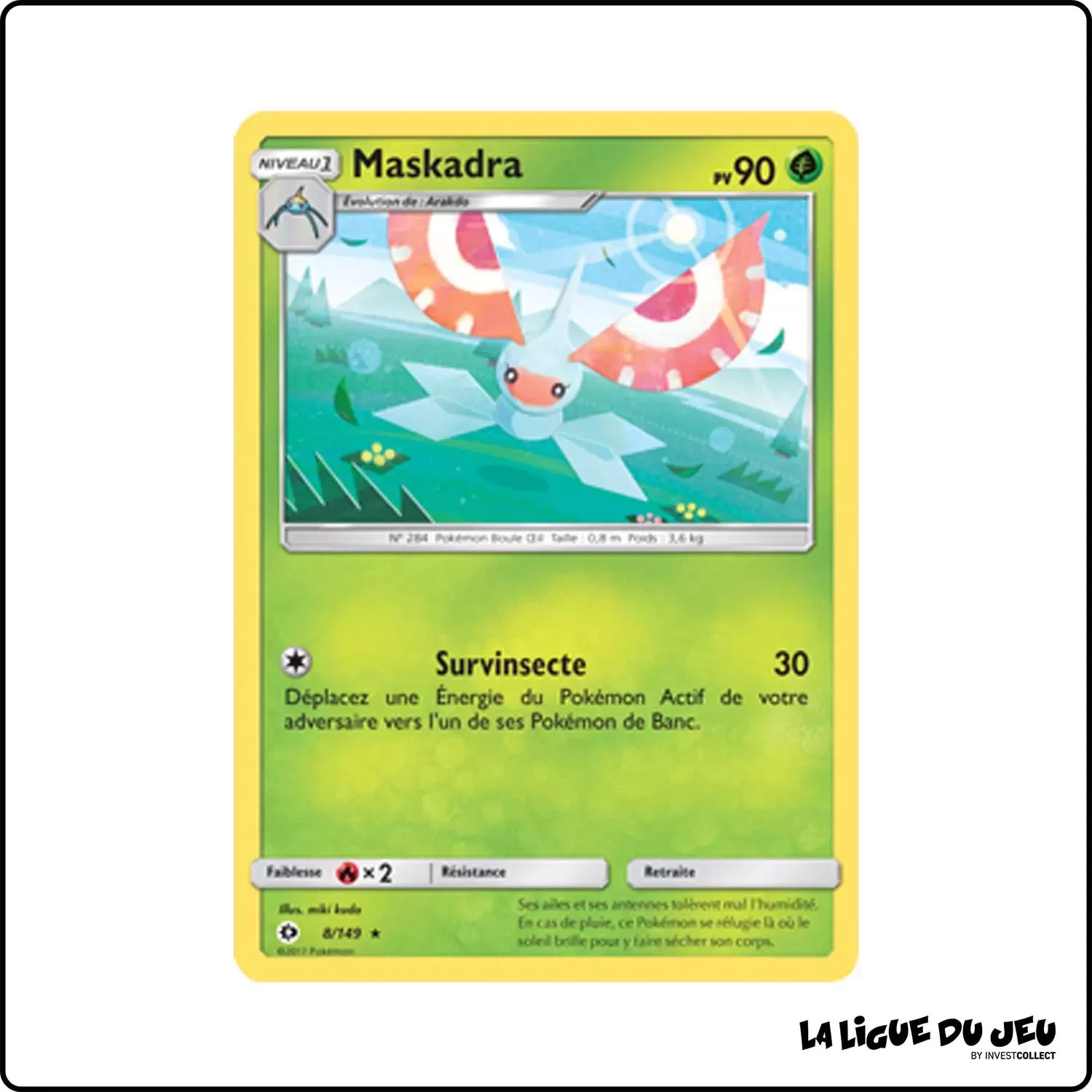 Rare - Pokemon - Soleil et Lune de Base - Maskadra 8/149