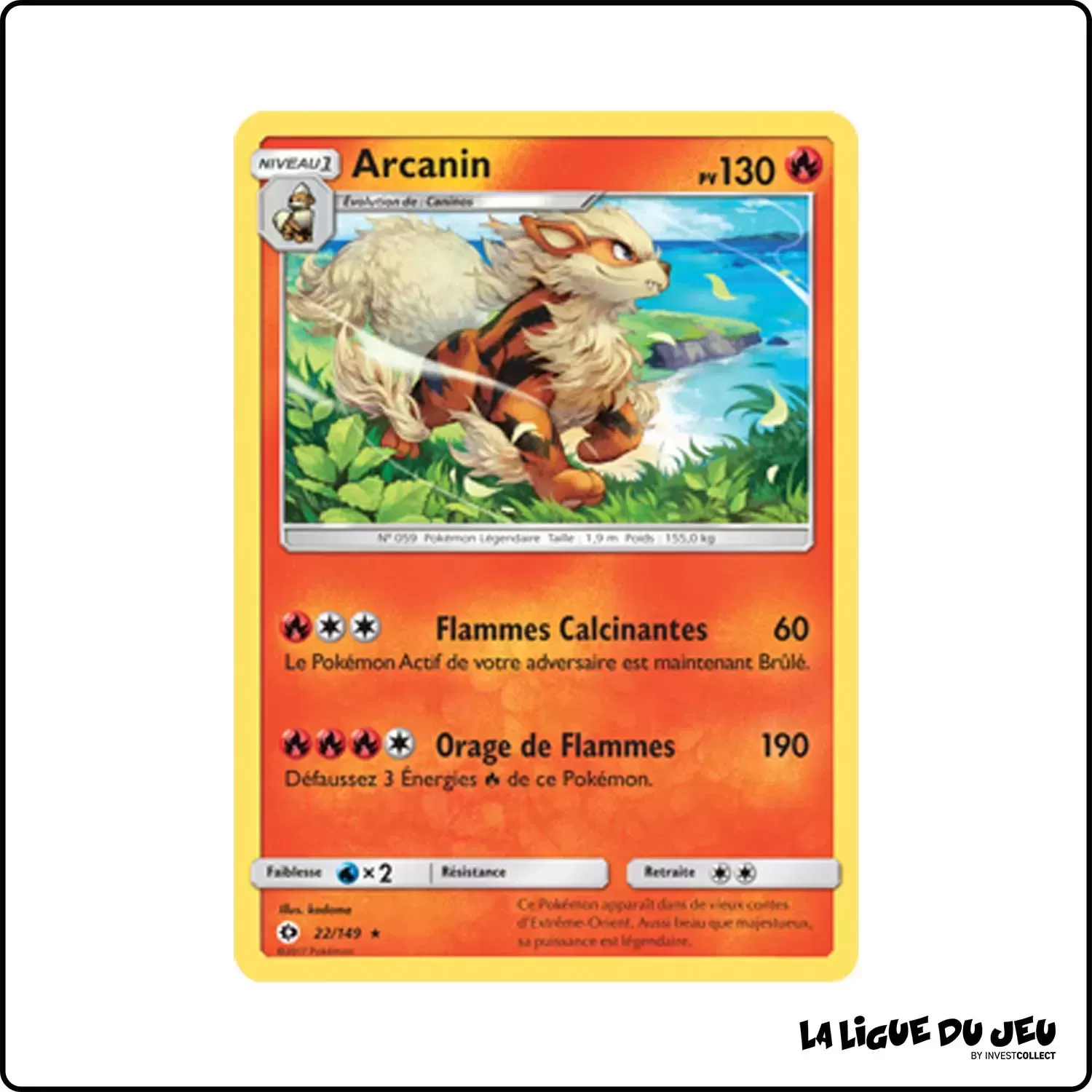 Holo - Pokemon - Soleil et Lune de Base - Arcanin 22/149