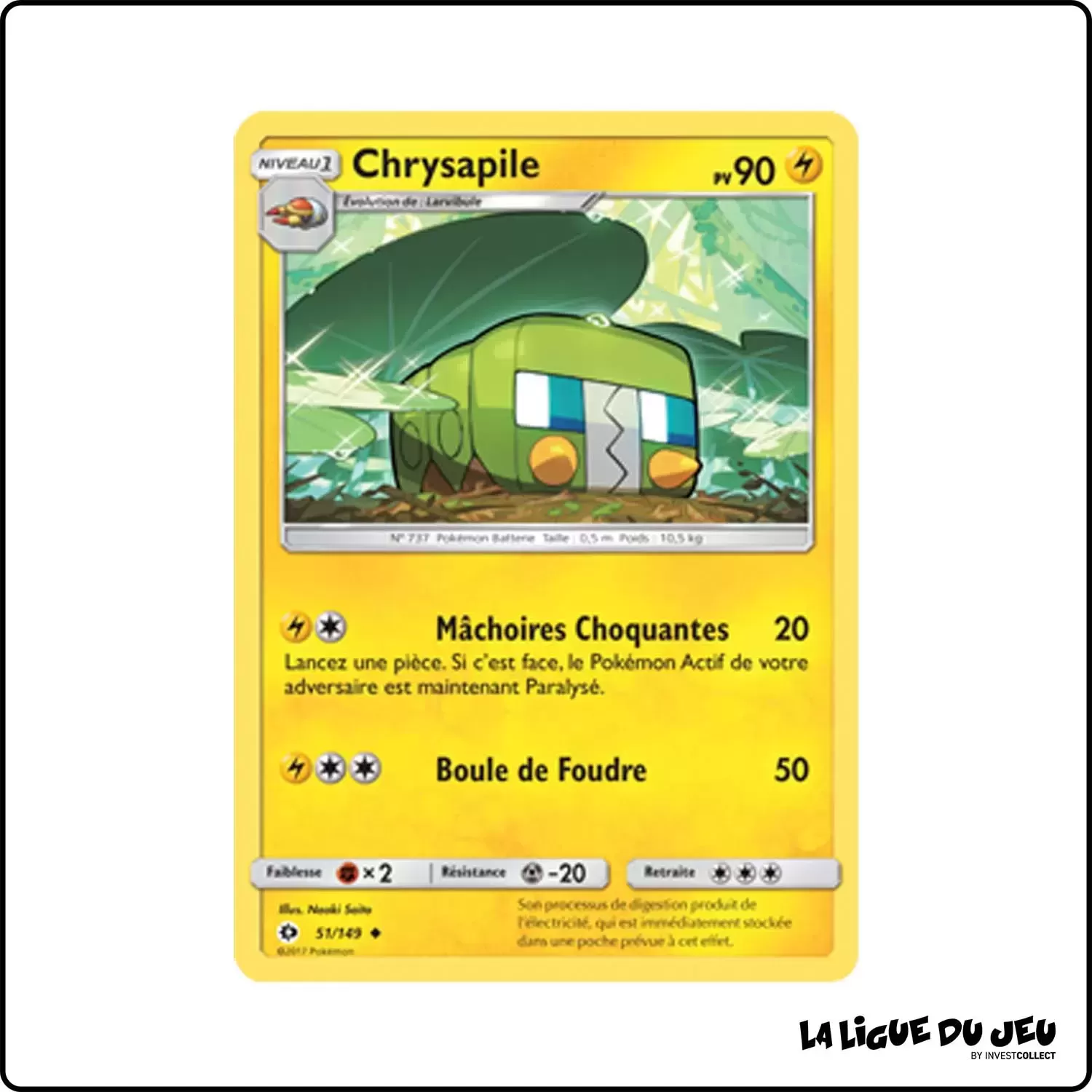 Peu commune - Pokemon - Soleil et Lune de Base - Chrysapile 51/149