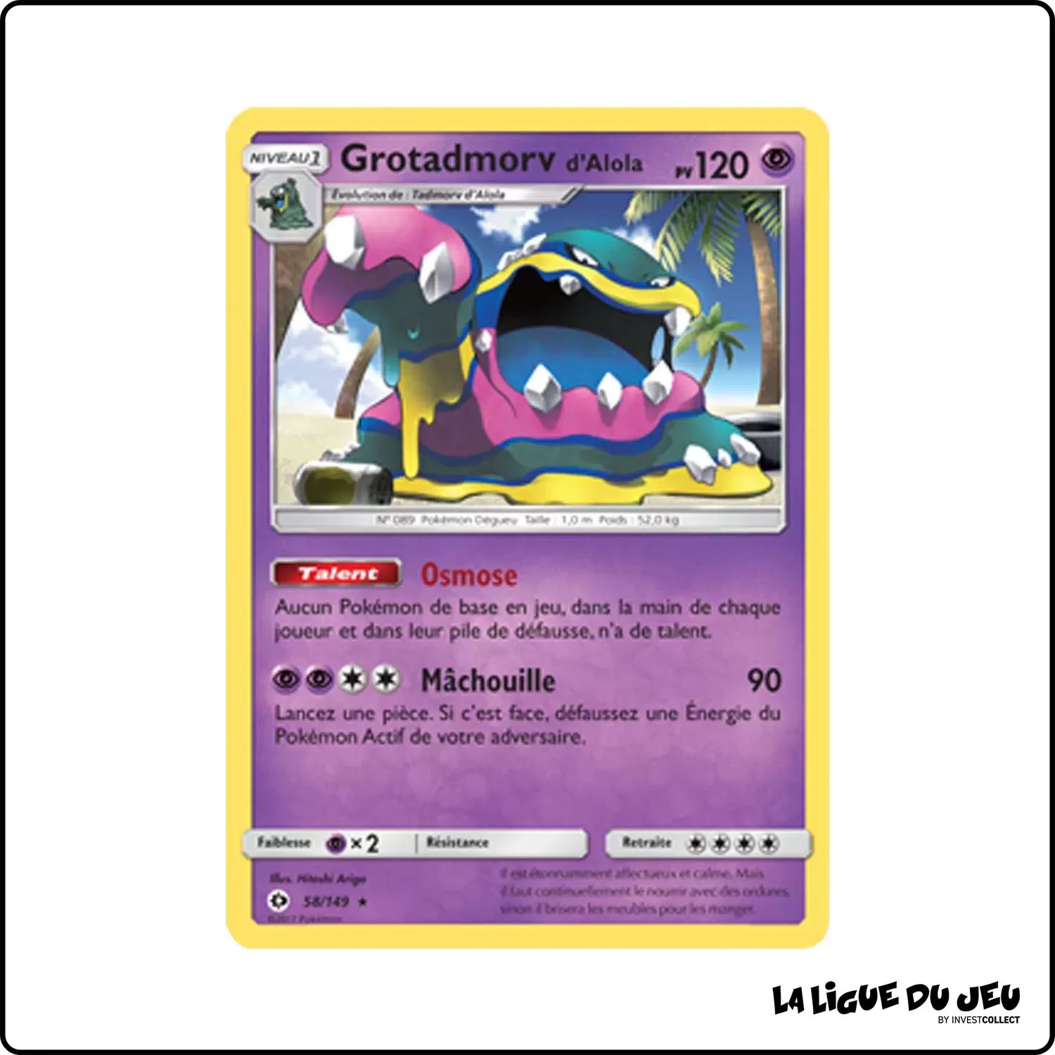 Holo - Pokemon - Soleil et Lune de Base - Grotadmorv d'Alola 58/149