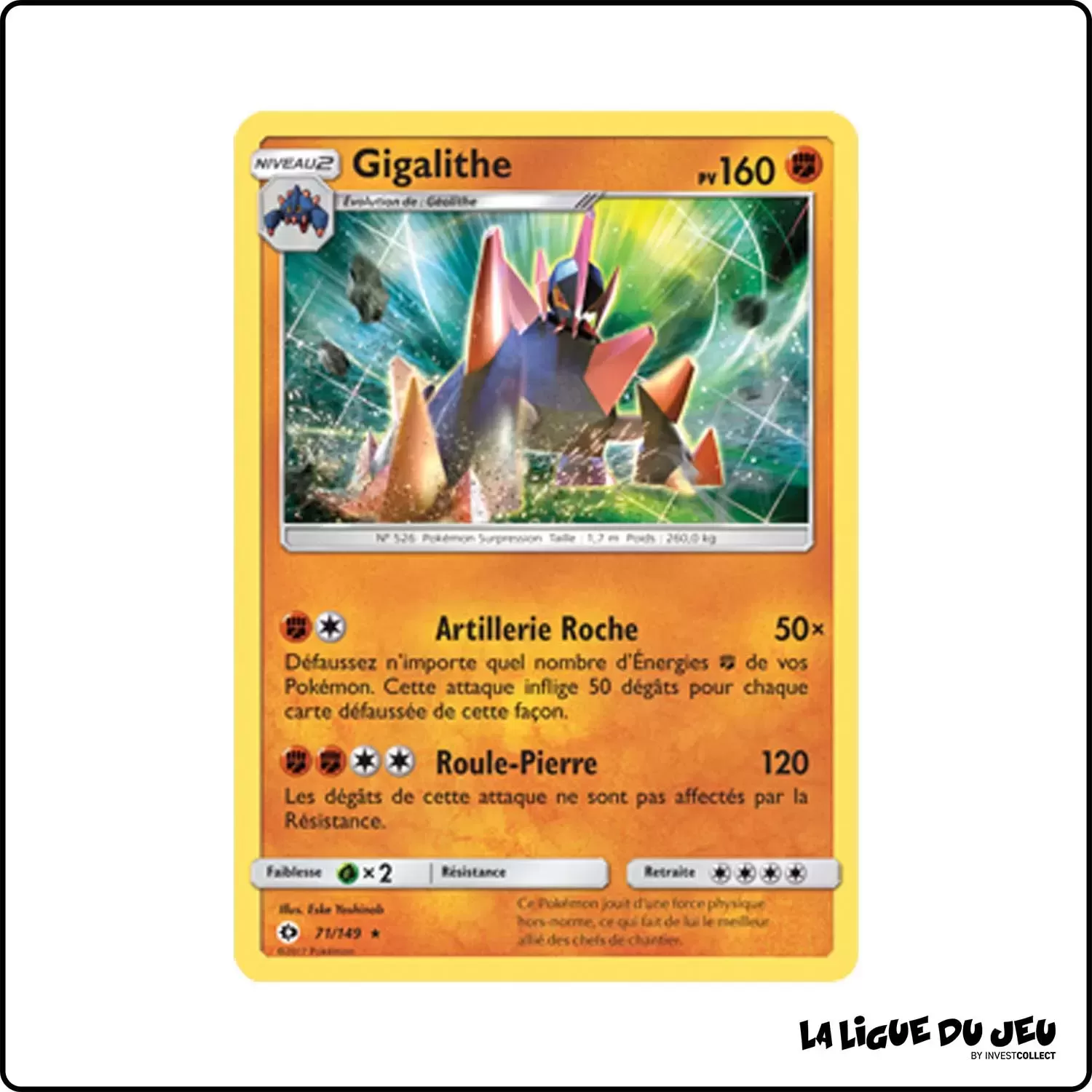 Holo - Pokemon - Soleil et Lune de Base - Gigalithe 71/149