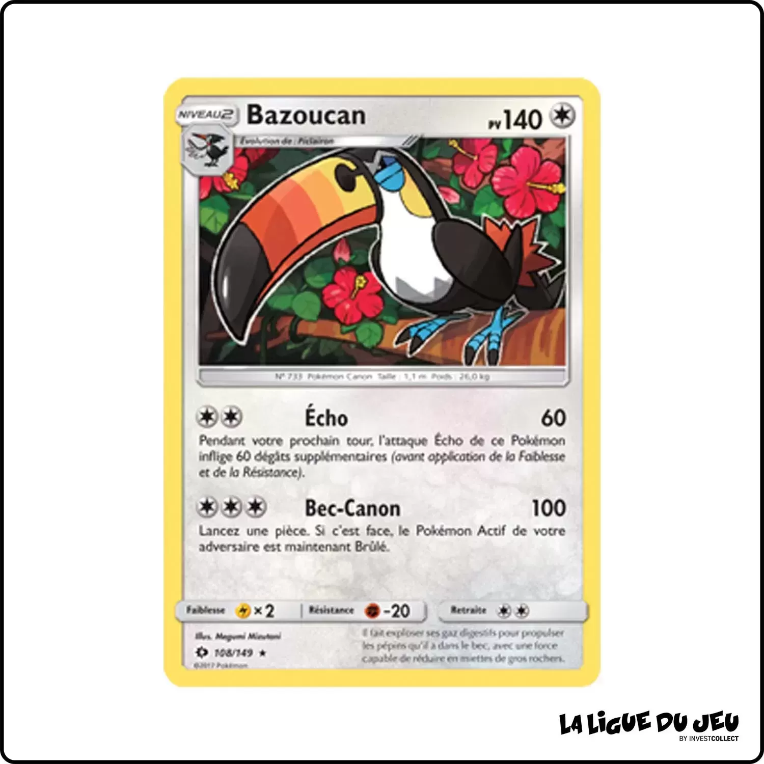 Rare - Pokemon - Soleil et Lune de Base - Bazoucan 108/149