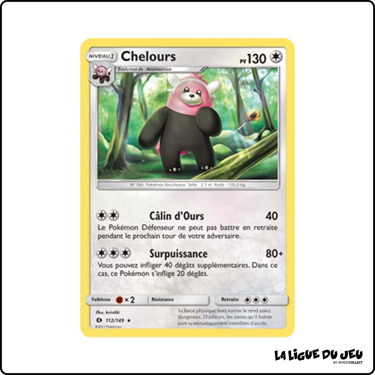 Rare - Pokemon - Soleil et Lune de Base - Chelours 112/149