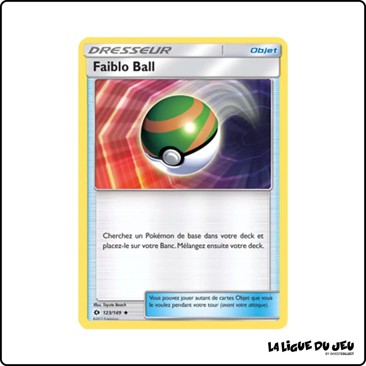 Peu commune - Pokemon - Soleil et Lune de Base - Faiblo Ball 123/149