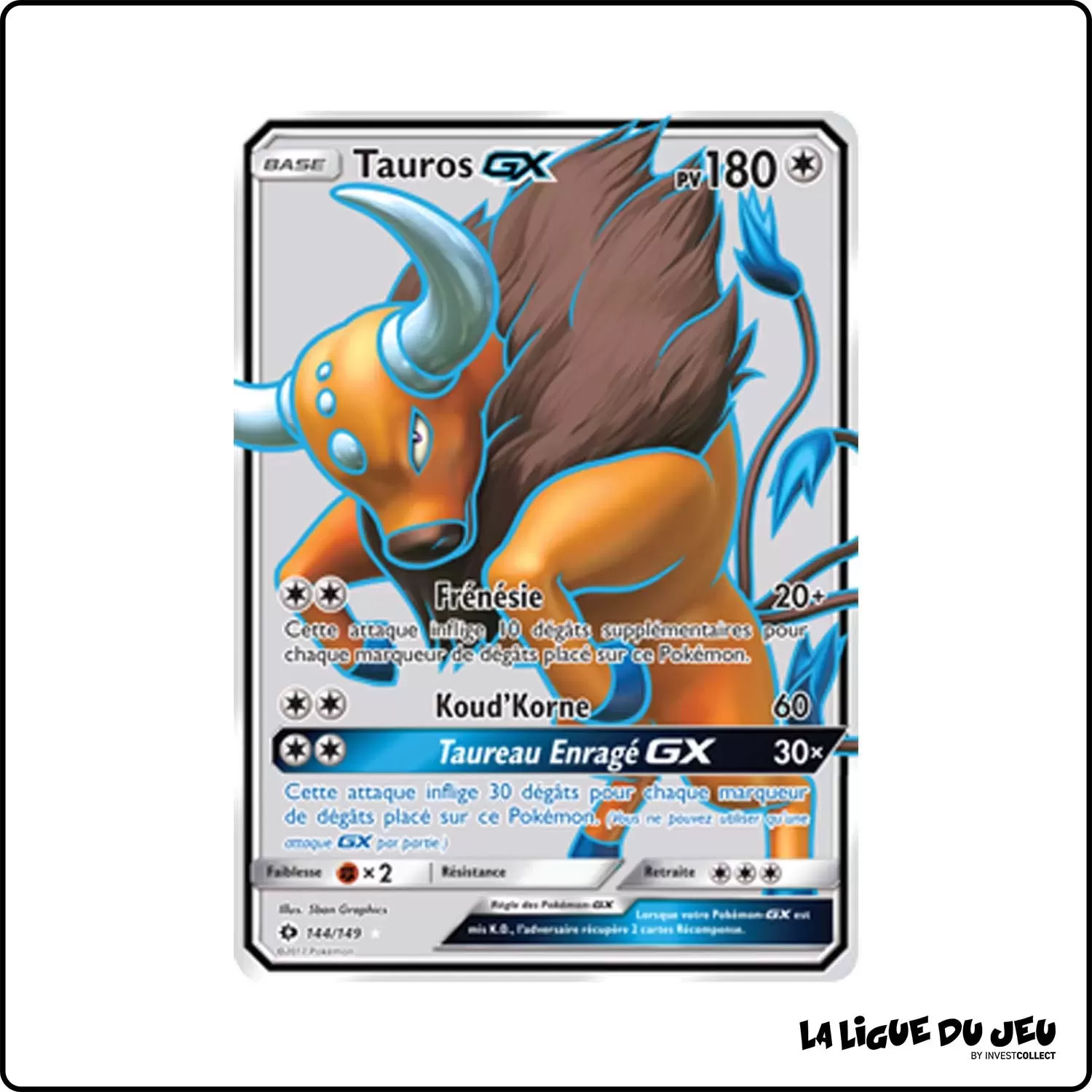 Ultra - Pokemon - Soleil et Lune de Base - Tauros-GX 144/149