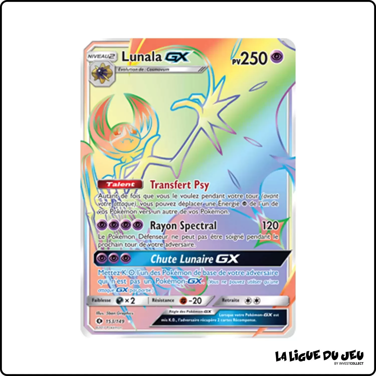 Secrete - Pokemon - Soleil et Lune de Base - Lunala-GX 153/149