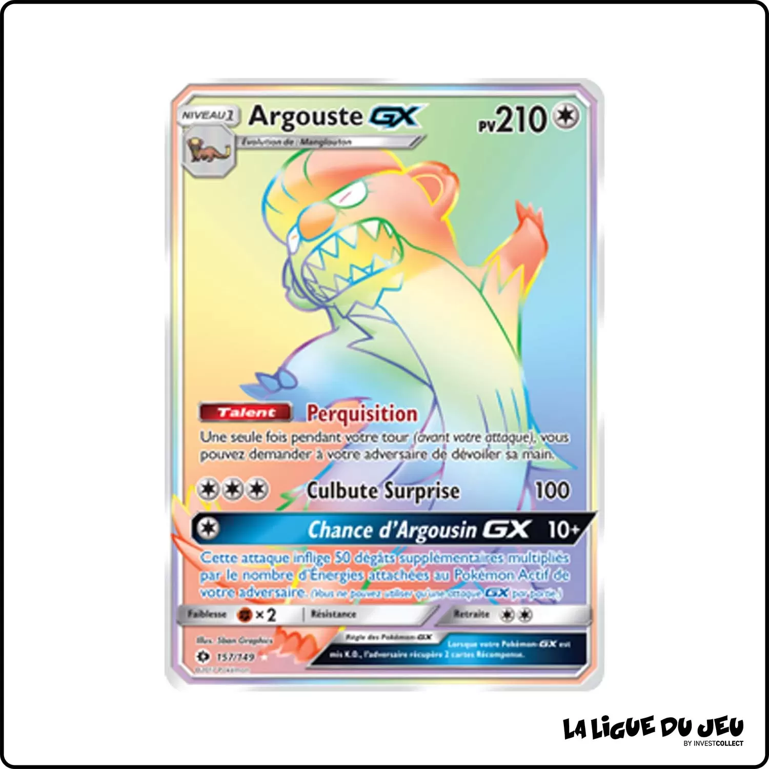 Secrete - Pokemon - Soleil et Lune de Base - Argouste-GX 157/149