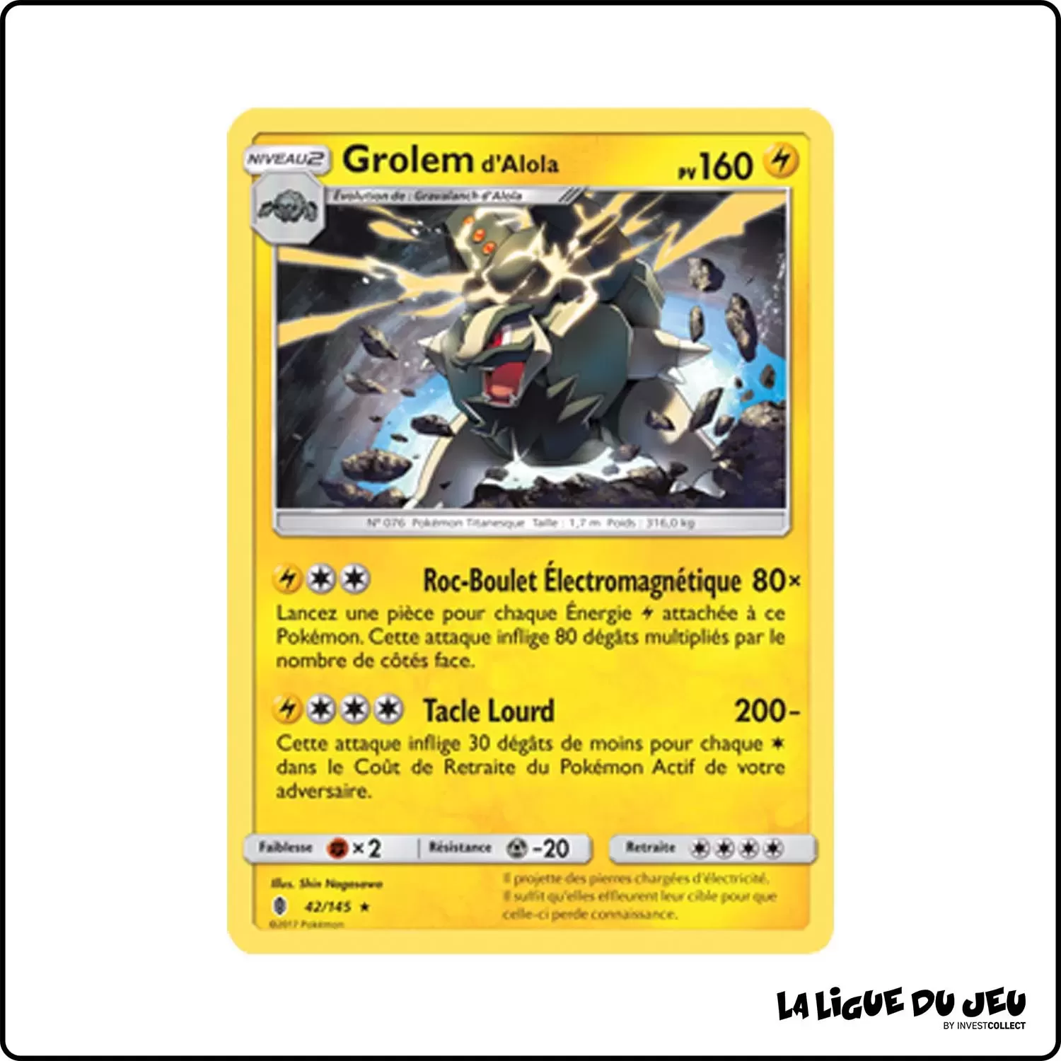 Holo - Pokemon - Gardiens Ascendants - Grolem d'Alola 42/145