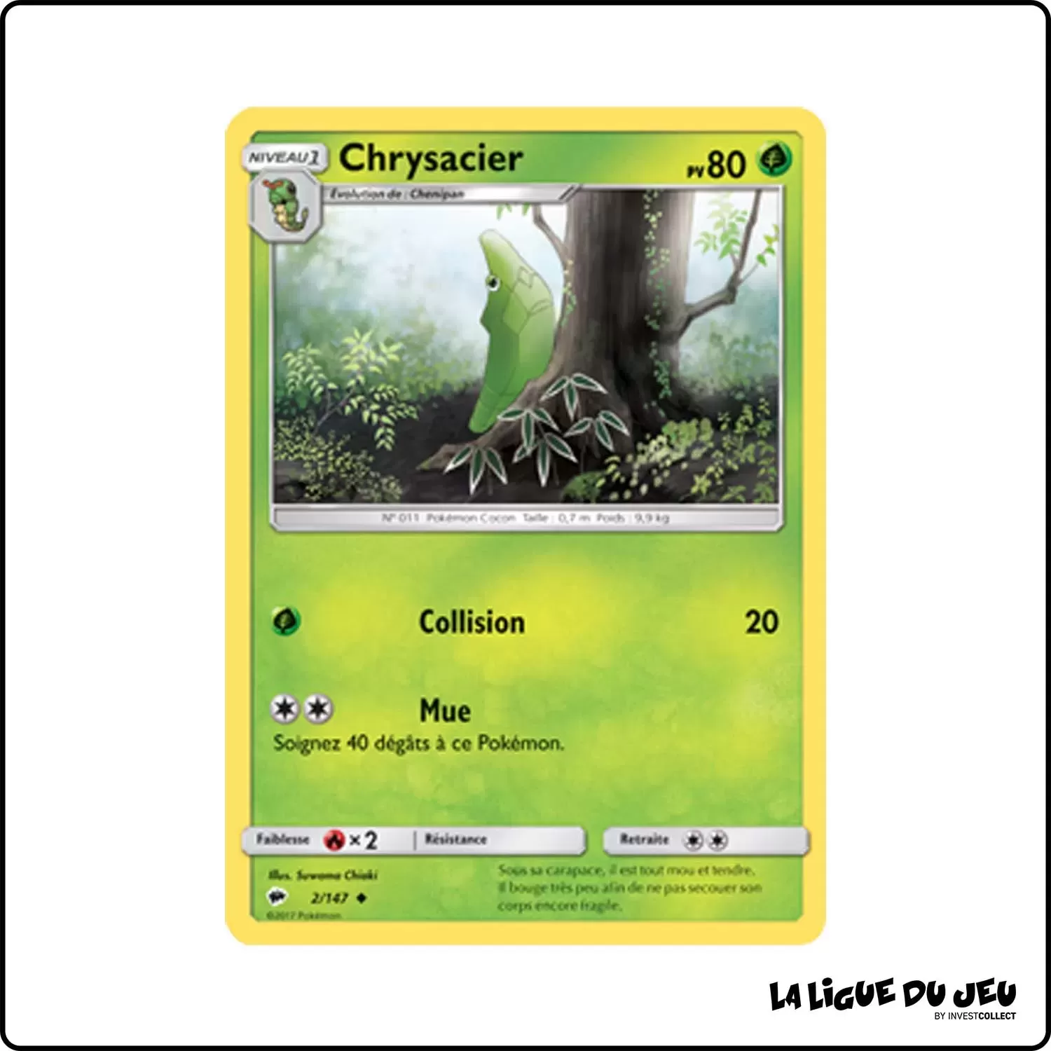 Peu commune - Pokemon - Ombres Ardentes - Chrysacier 2/147