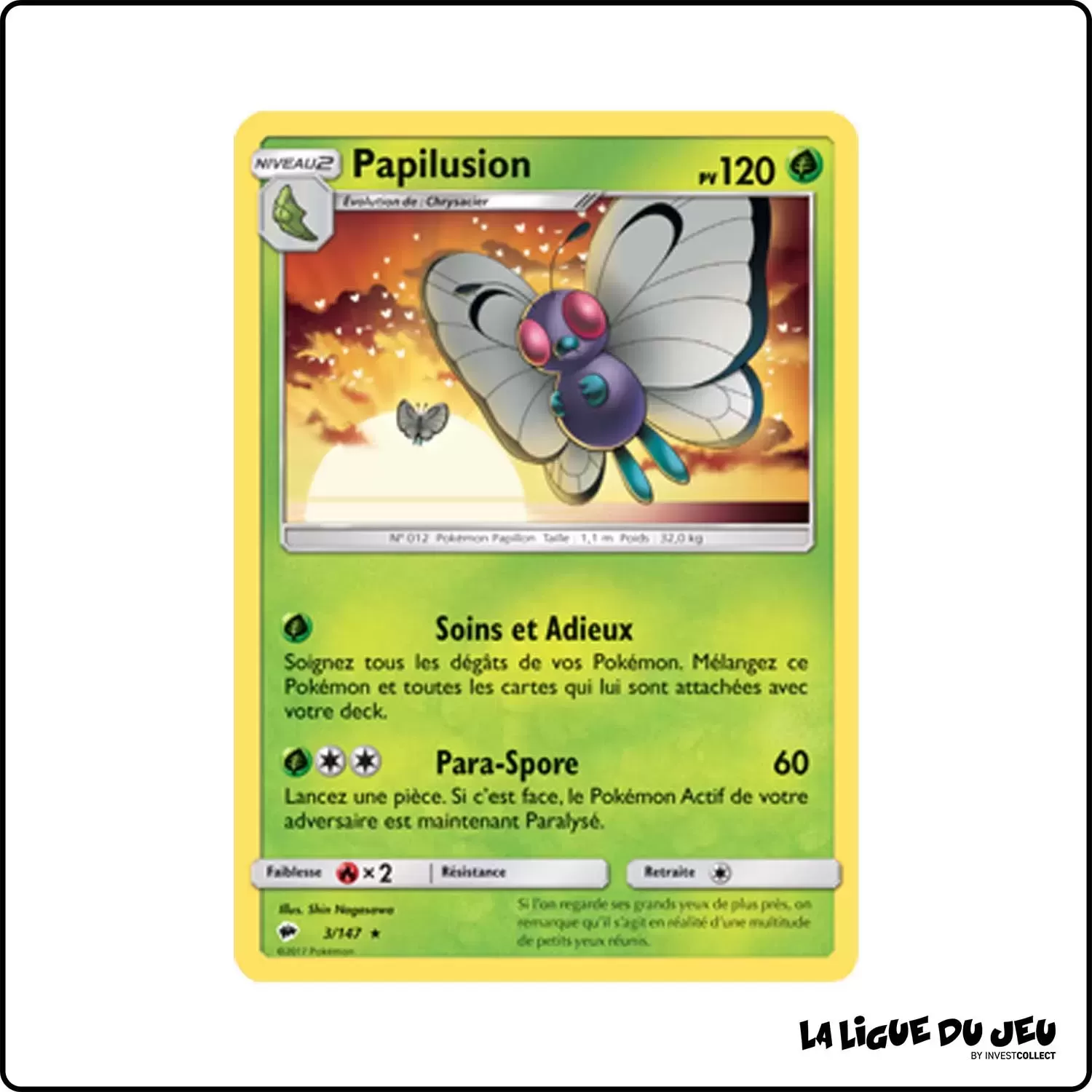 Rare - Pokemon - Ombres Ardentes - Papilusion 3/147