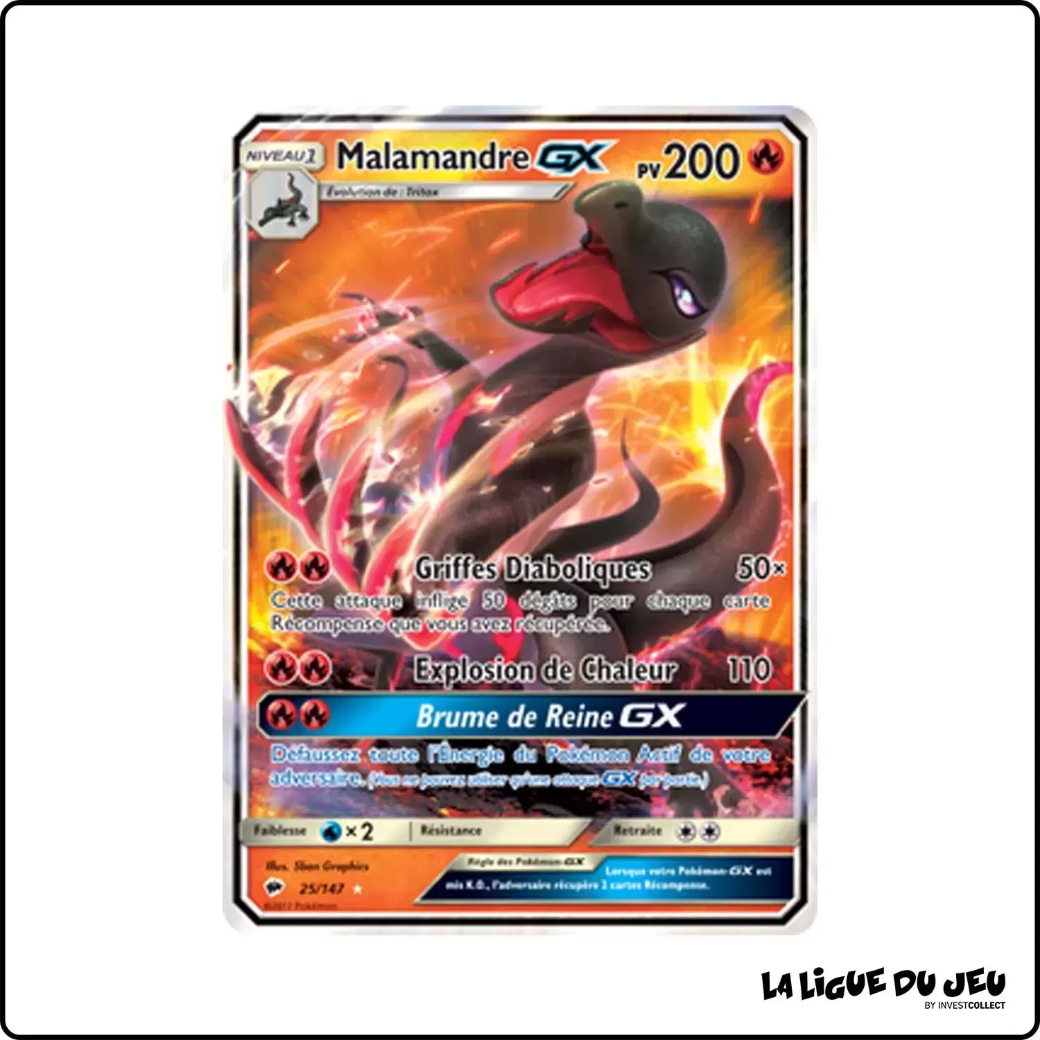 Ultra - Pokemon - Ombres Ardentes - Malamandre-GX 25/147