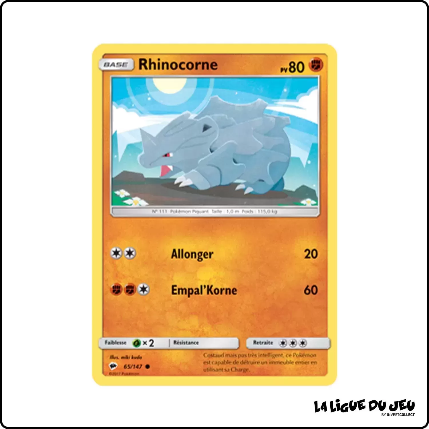 Commune - Pokemon - Ombres Ardentes - Rhinocorne 65/147