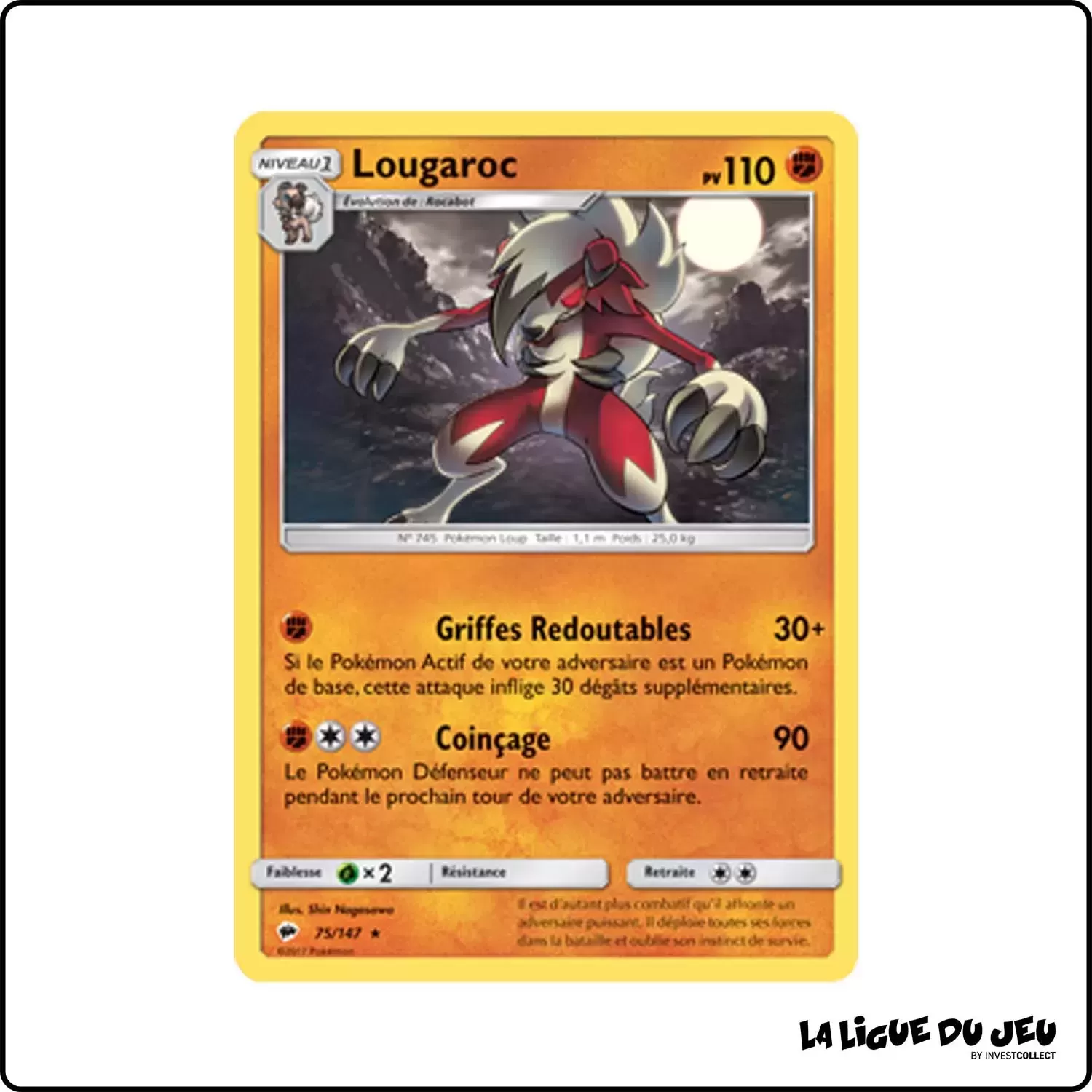 Holo - Pokemon - Ombres Ardentes - Lougaroc 75/147