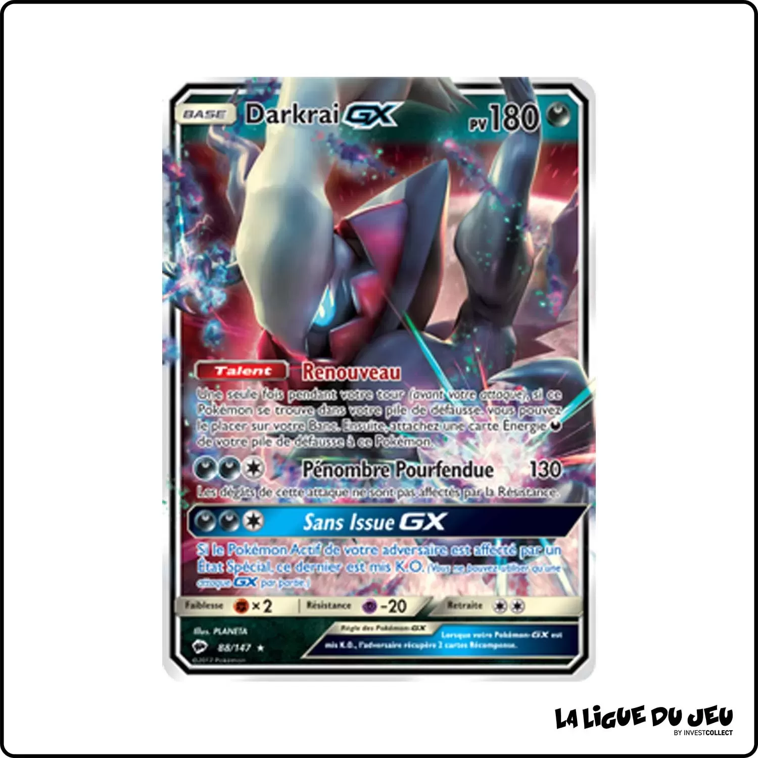 Ultra - Pokemon - Ombres Ardentes - Darkrai-GX 88/147