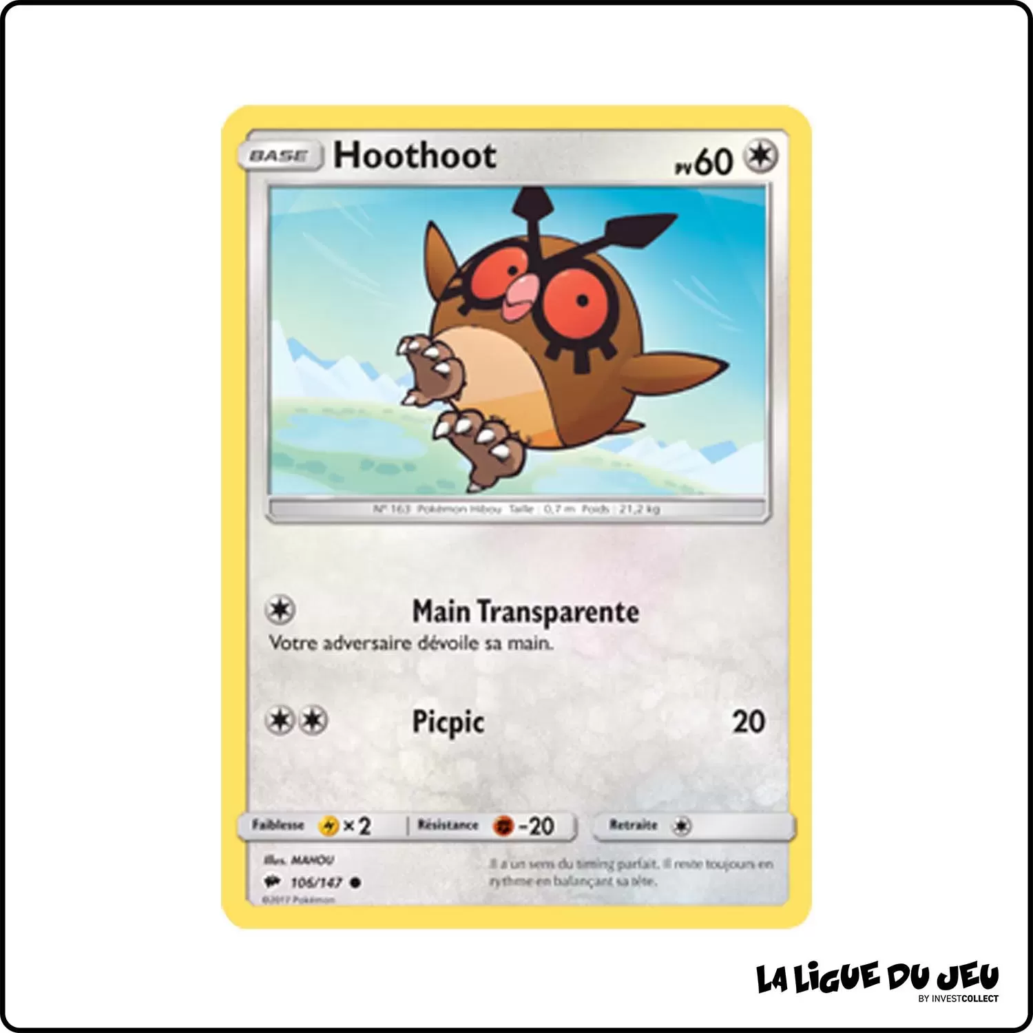 Commune - Pokemon - Ombres Ardentes - Hoothoot 106/147