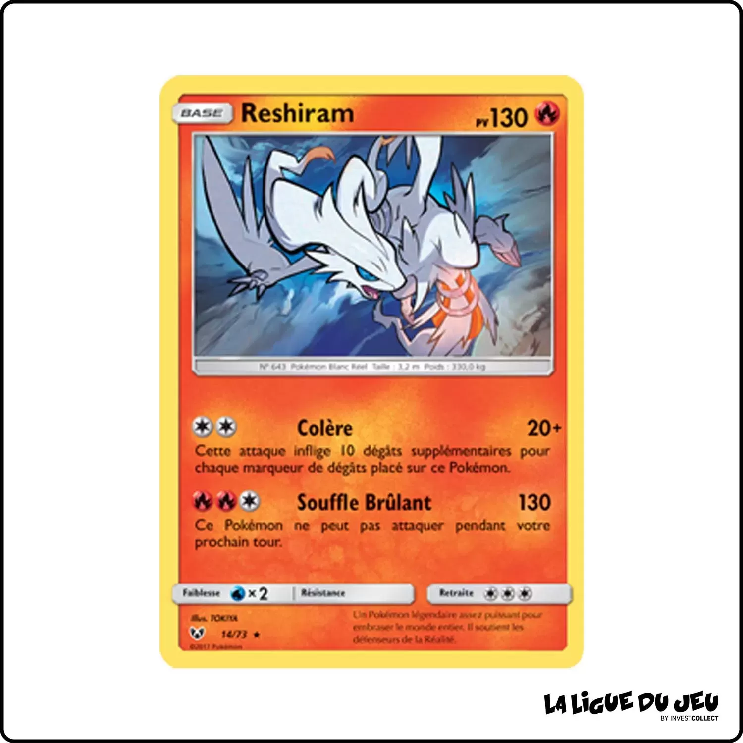 Holo - Pokemon - Légendes Brillantes - Reshiram 14/73