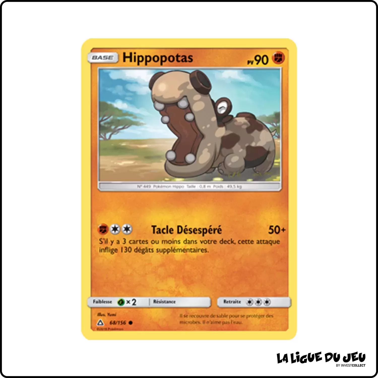 Commune - Pokemon - Ultra-Prisme - Hippopotas 68/156