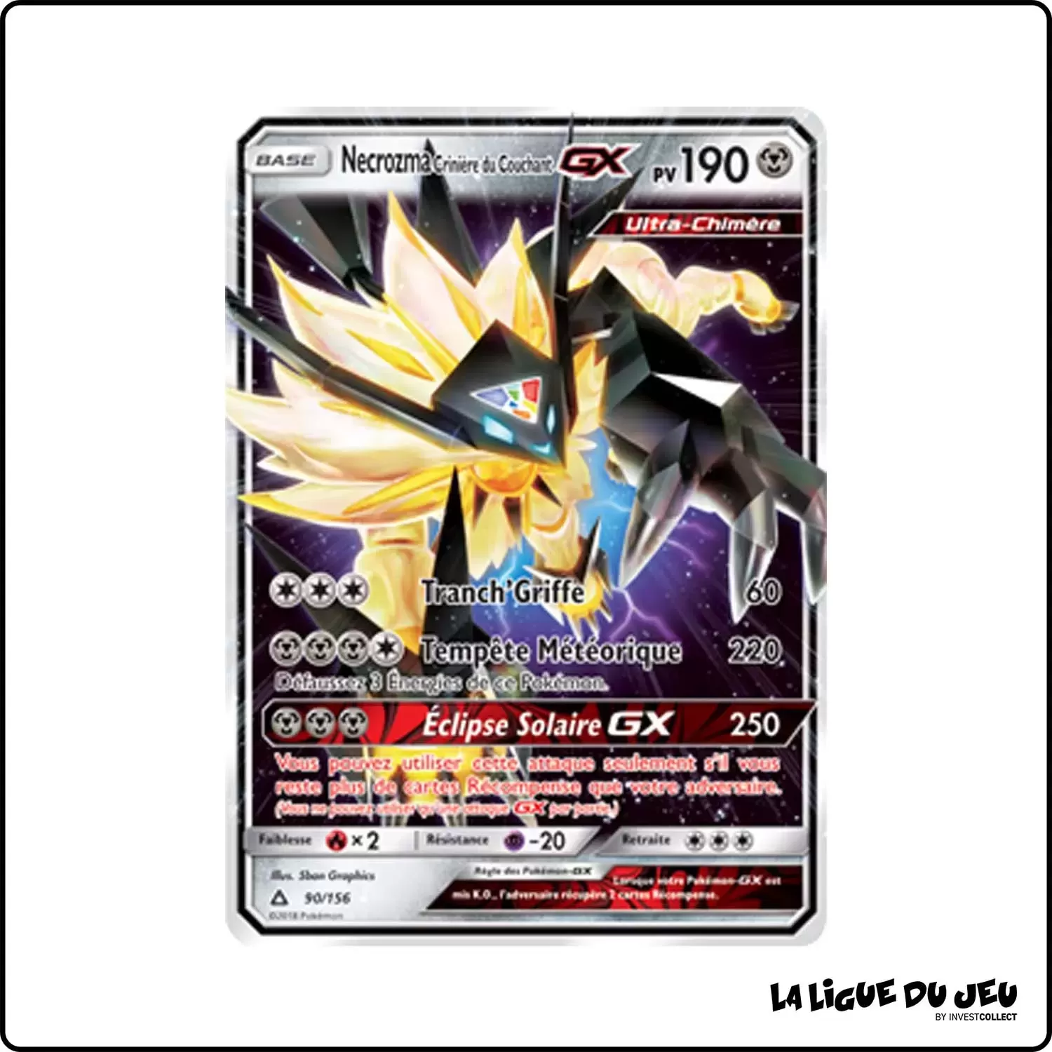 Ultra - Pokemon - Ultra-Prisme - Necrozma Crinière du Couchant-GX 90/156