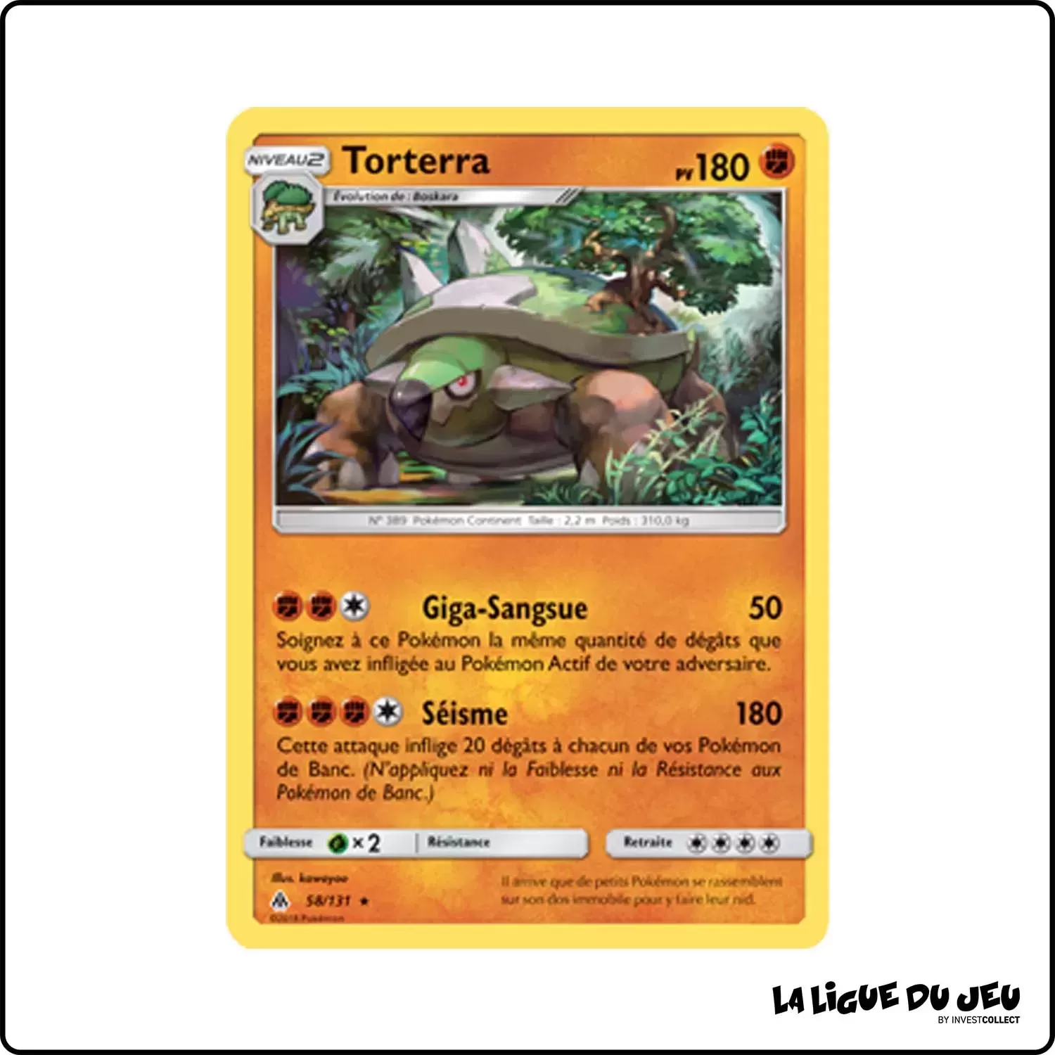 Rare - Pokemon - Lumière Interdite - Torterra 58/131