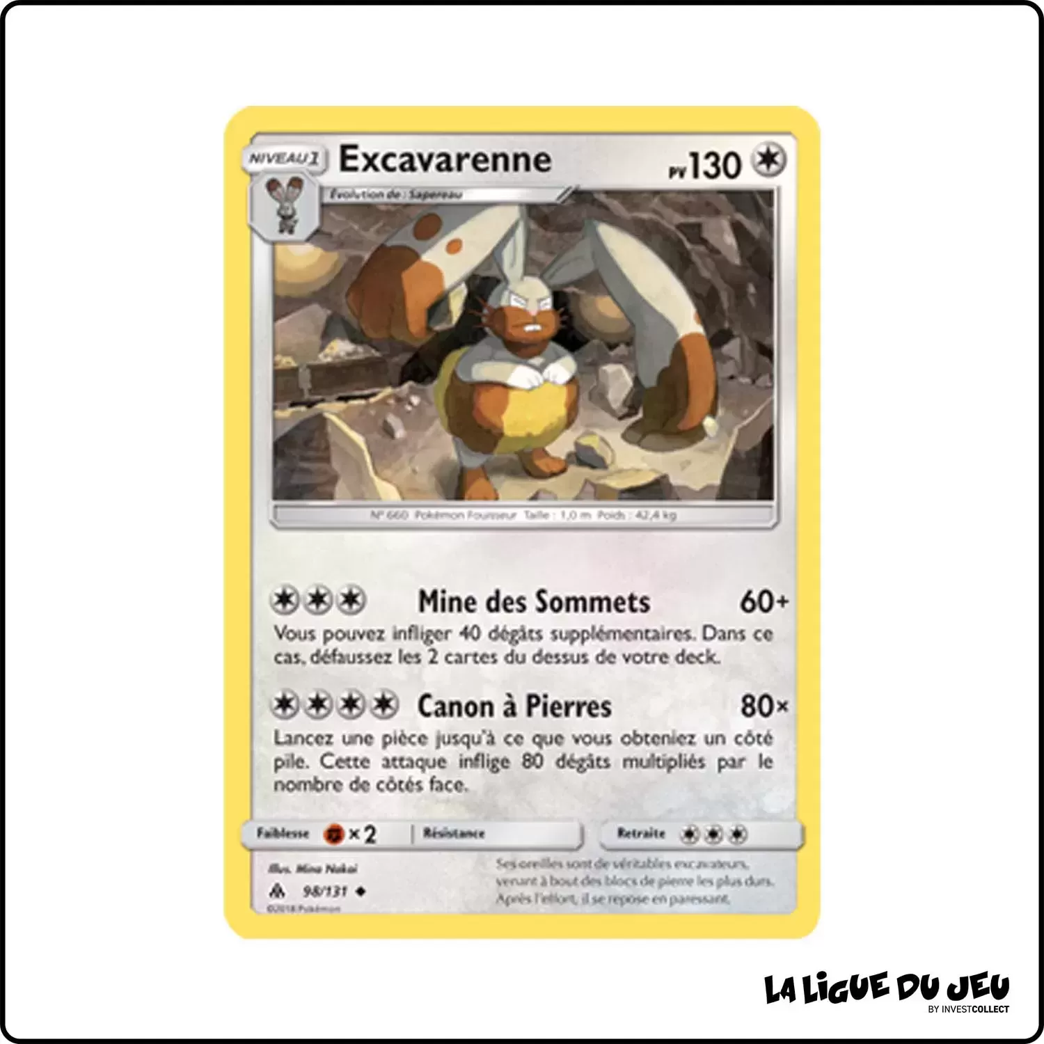 Peu commune - Pokemon - Lumière Interdite - Excavarenne 98/131