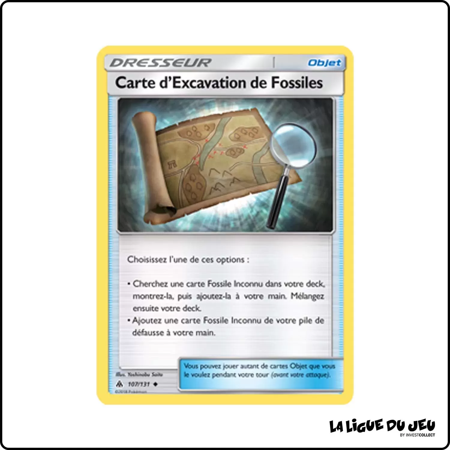 Peu commune - Pokemon - Lumière Interdite - Carte d'Excavation de Fossiles 107/131