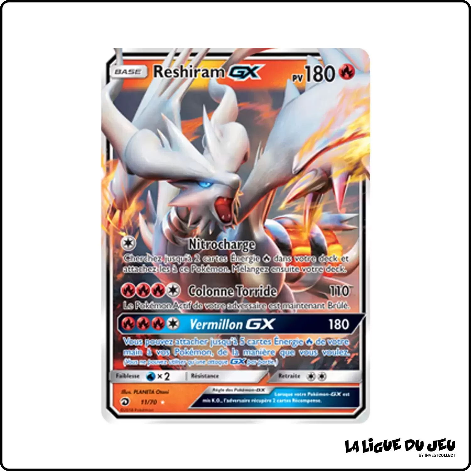 Ultra - Pokemon - Majesté des Dragons - Reshiram-GX 11/70