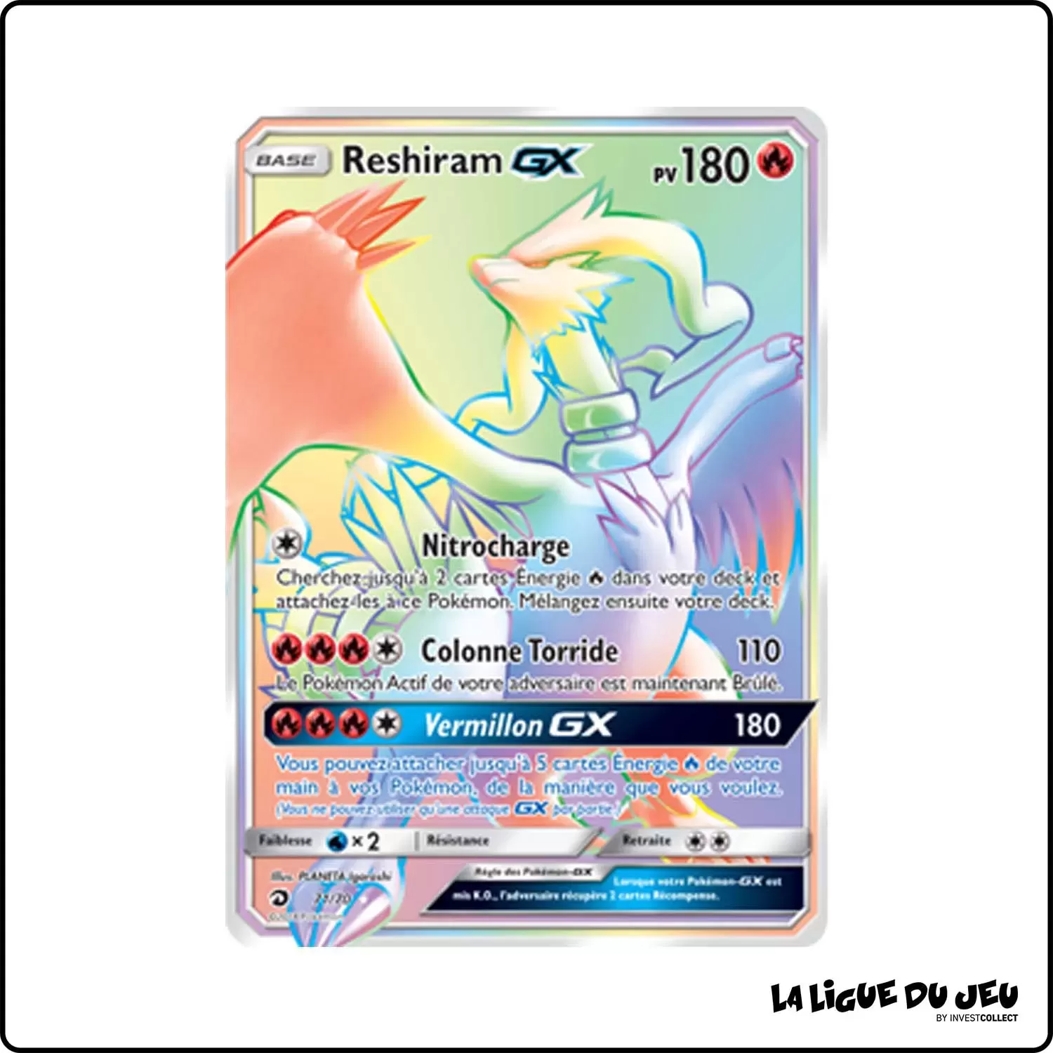 Secrete - Pokemon - Majesté des Dragons - Reshiram-GX 71/70