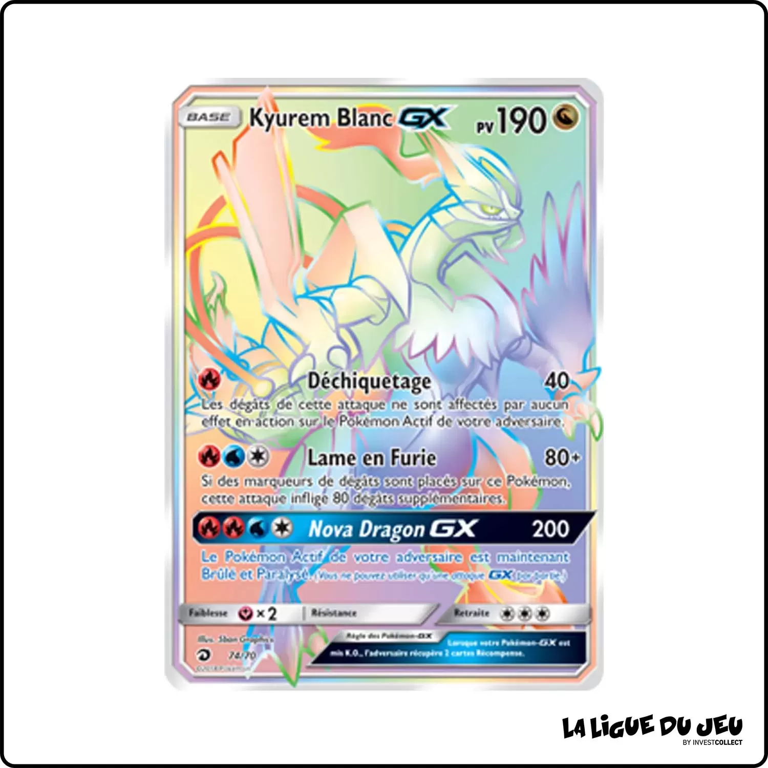 Secrete - Pokemon - Majesté des Dragons - Kyurem Blanc-GX 74/70