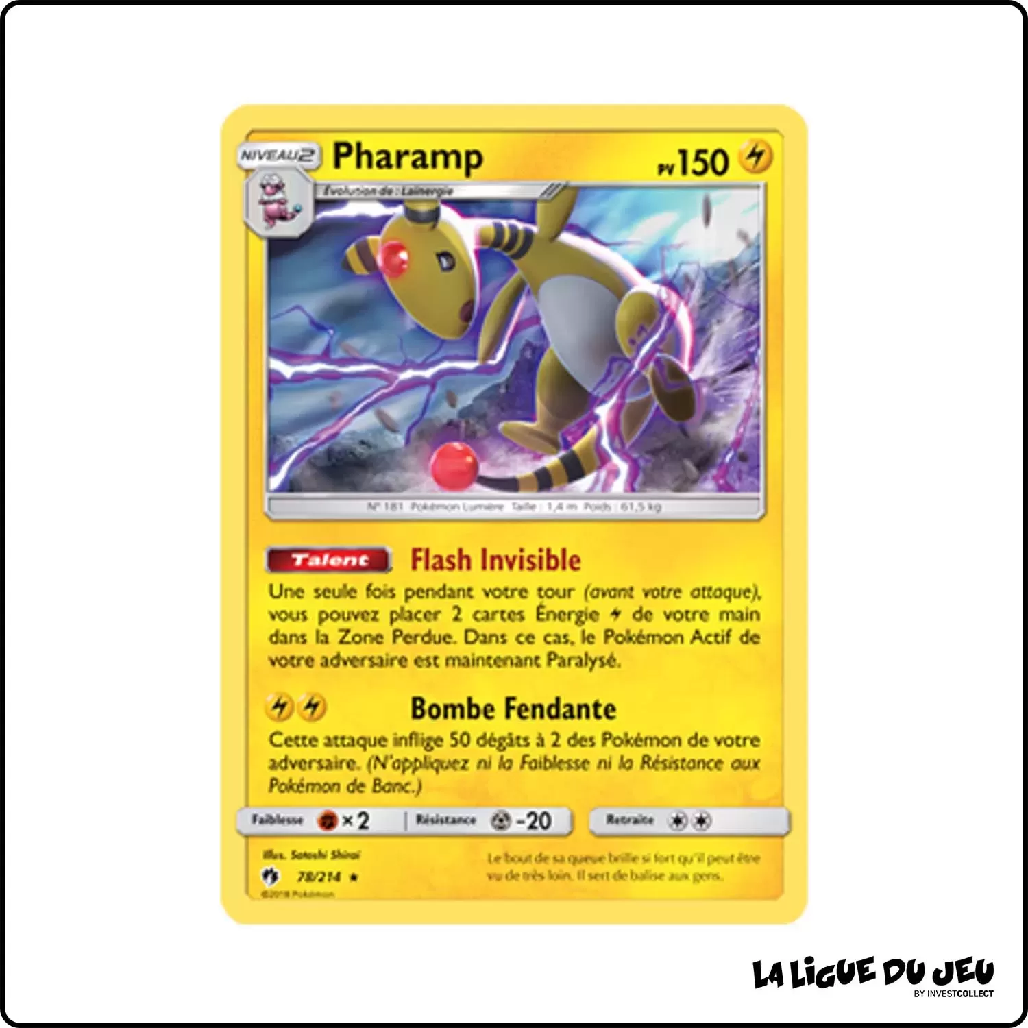 Holo - Pokemon - Tonnerre Perdu - Pharamp 78/214