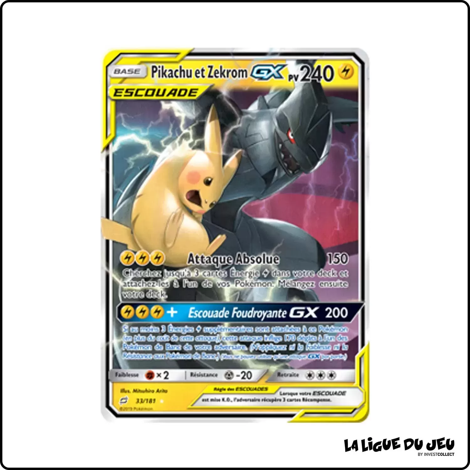 Ultra - Pokemon - Duo de Choc - Pikachu et Zekrom-GX 33/181