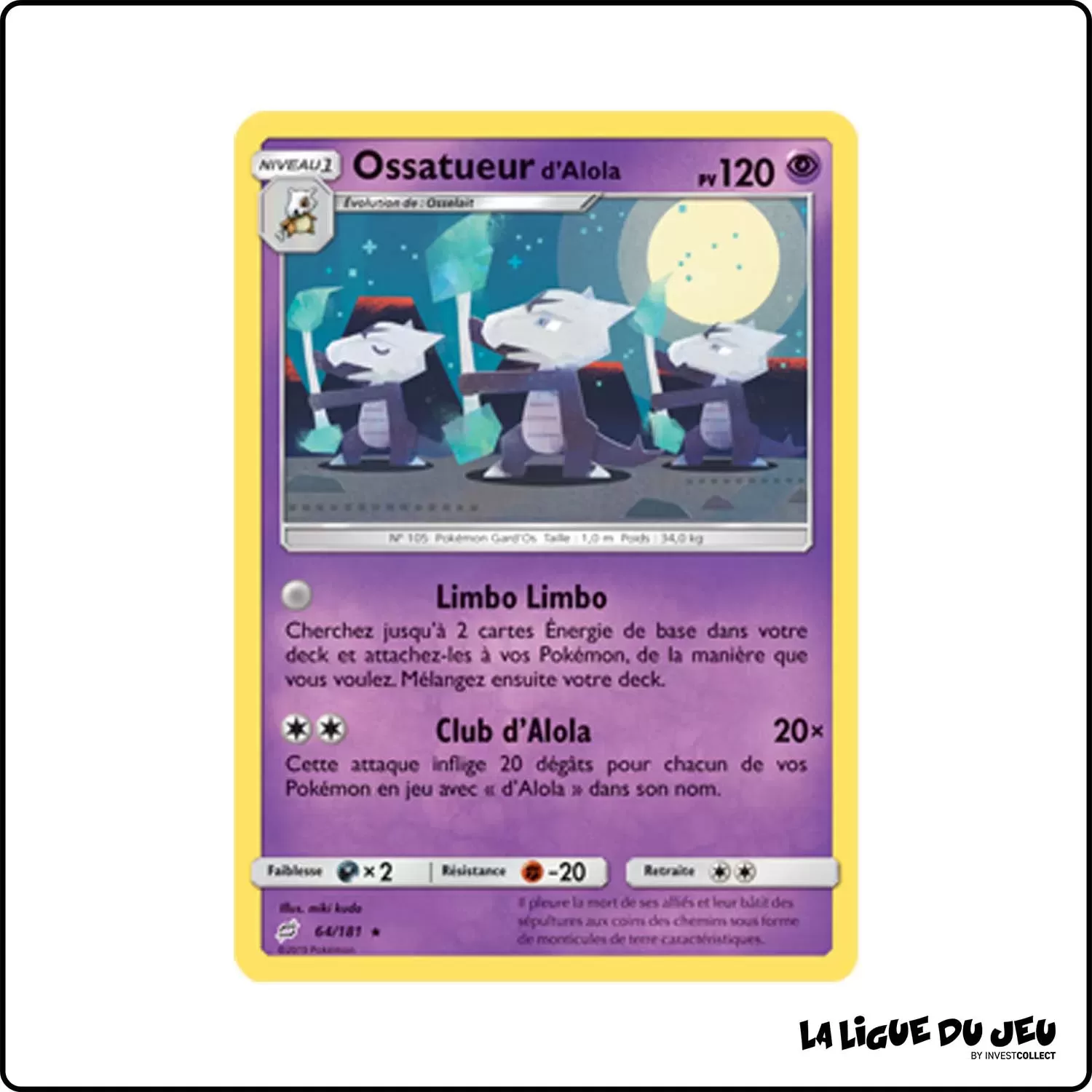 Rare - Pokemon - Duo de Choc - Ossatueur d'Alola 64/181