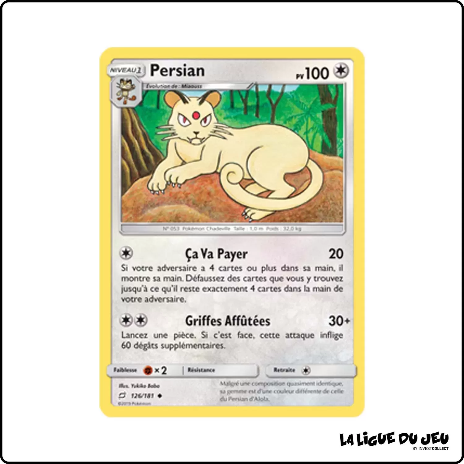 Peu commune - Pokemon - Duo de Choc - Persian 126/181