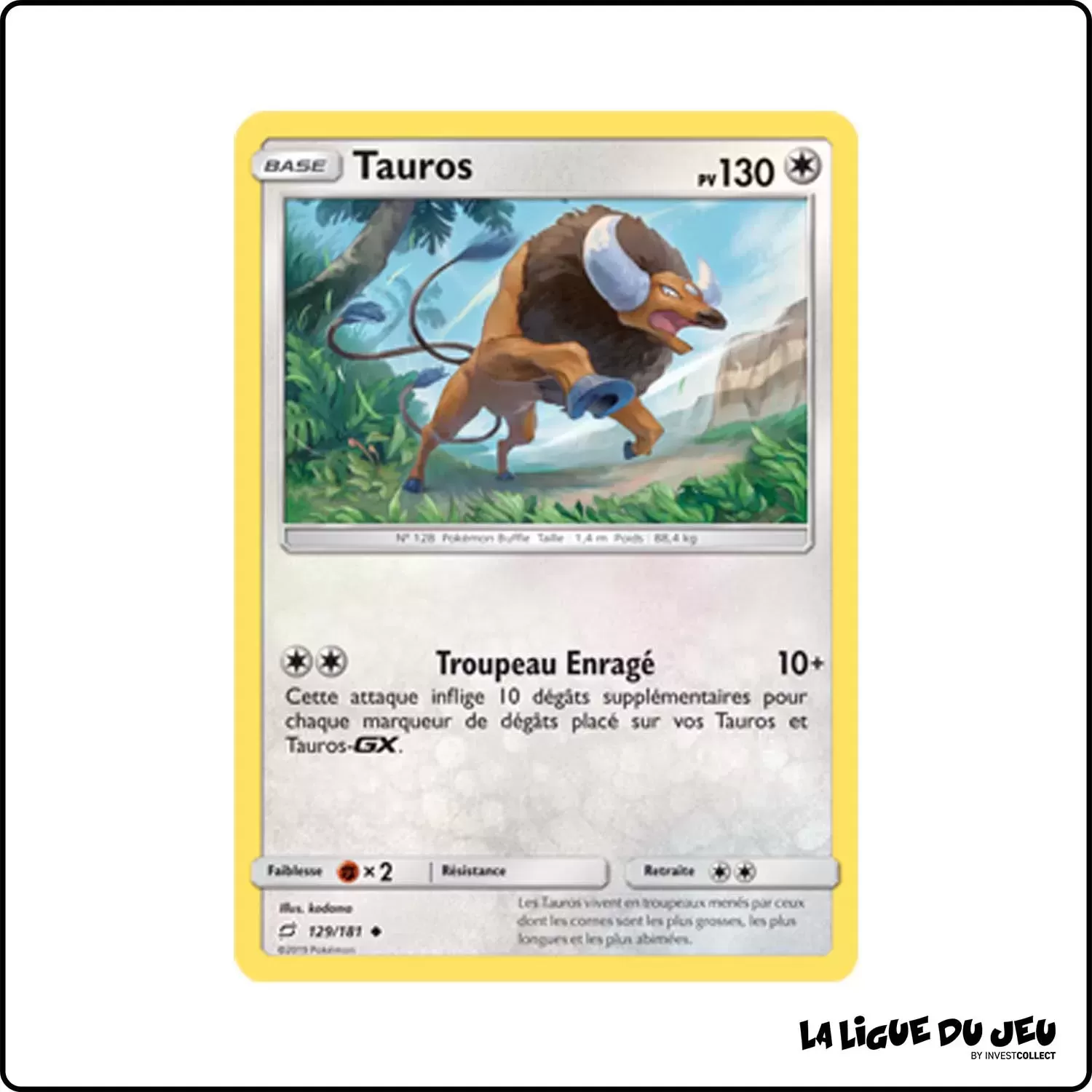 Peu commune - Pokemon - Duo de Choc - Tauros 129/181