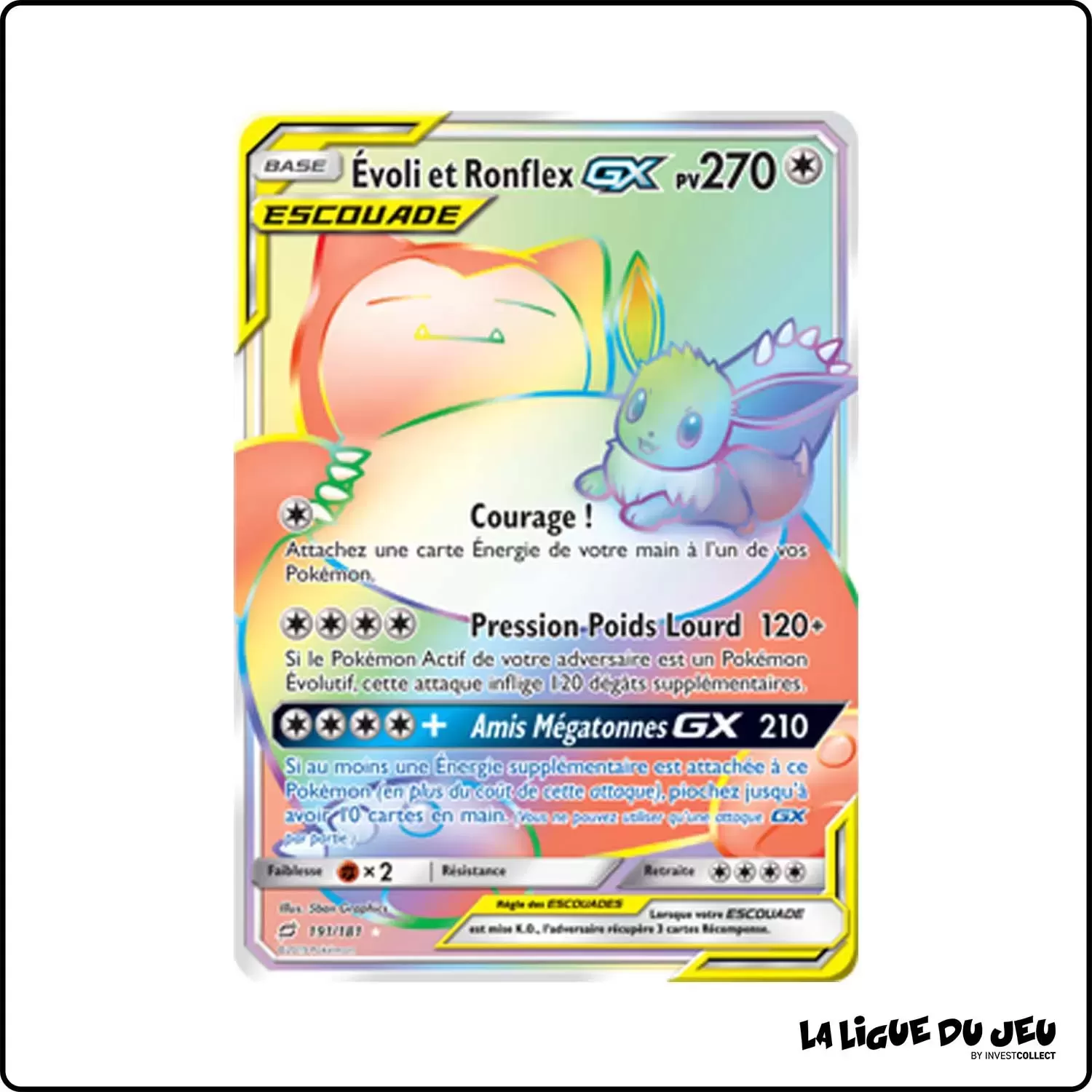 Secrete - Pokemon - Duo de Choc - Évoli et Ronflex-GX 191/181