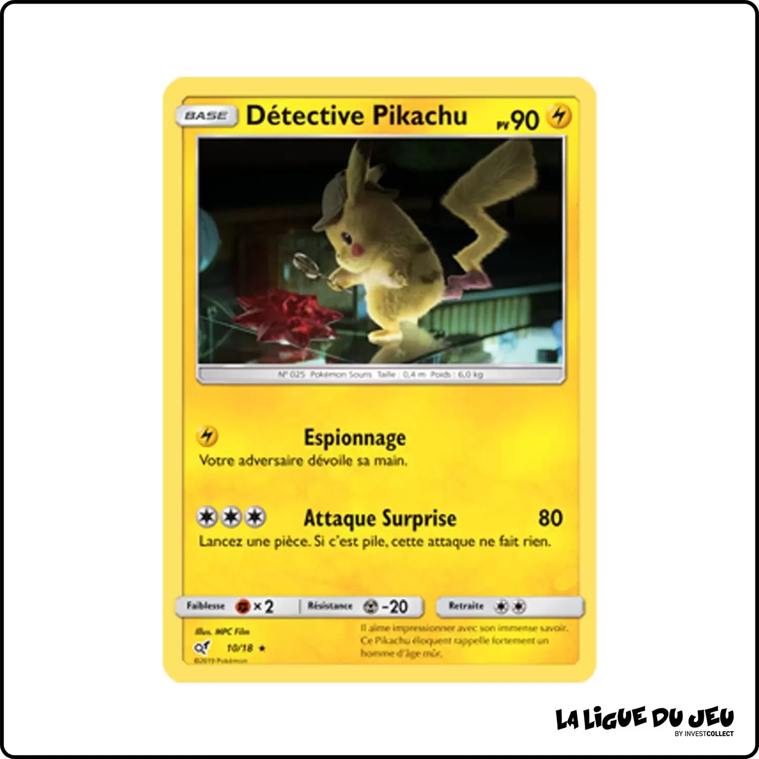 Rare - Pokemon - Détective Pikachu - Détective Pikachu 10/18